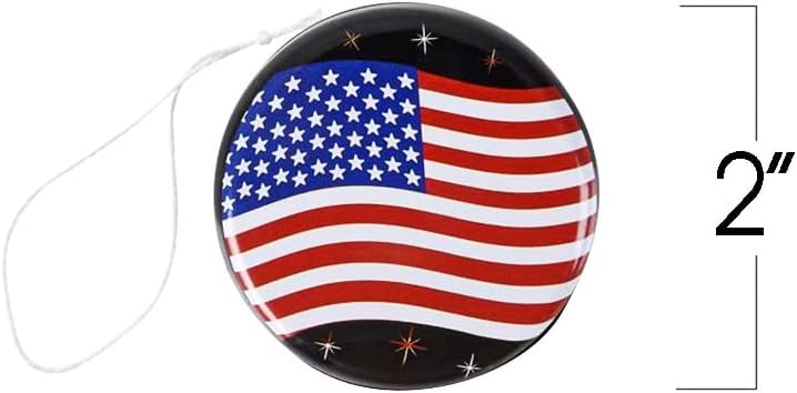 Set of 12 Metal Stars &#x26; Stripes Yoyos Toys