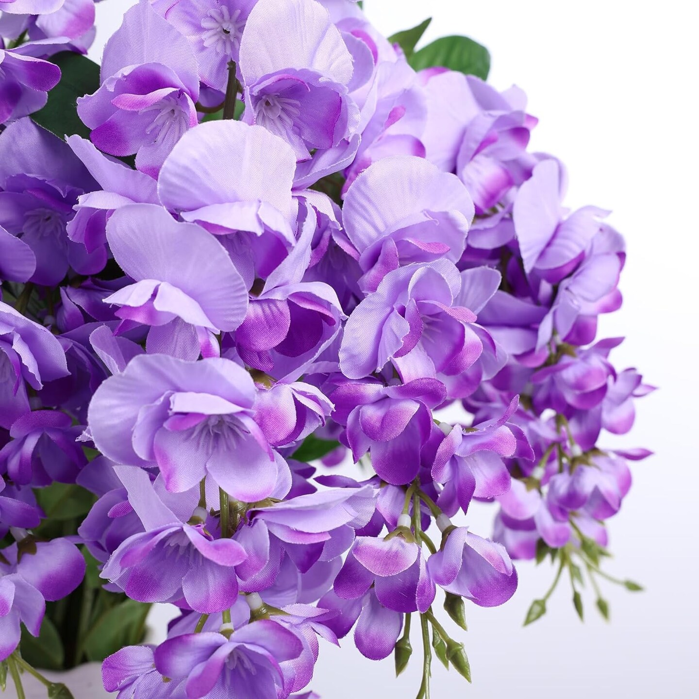 Artificial Hanging Flowers Spring Fake Flower (2Pcs Light Purple)
