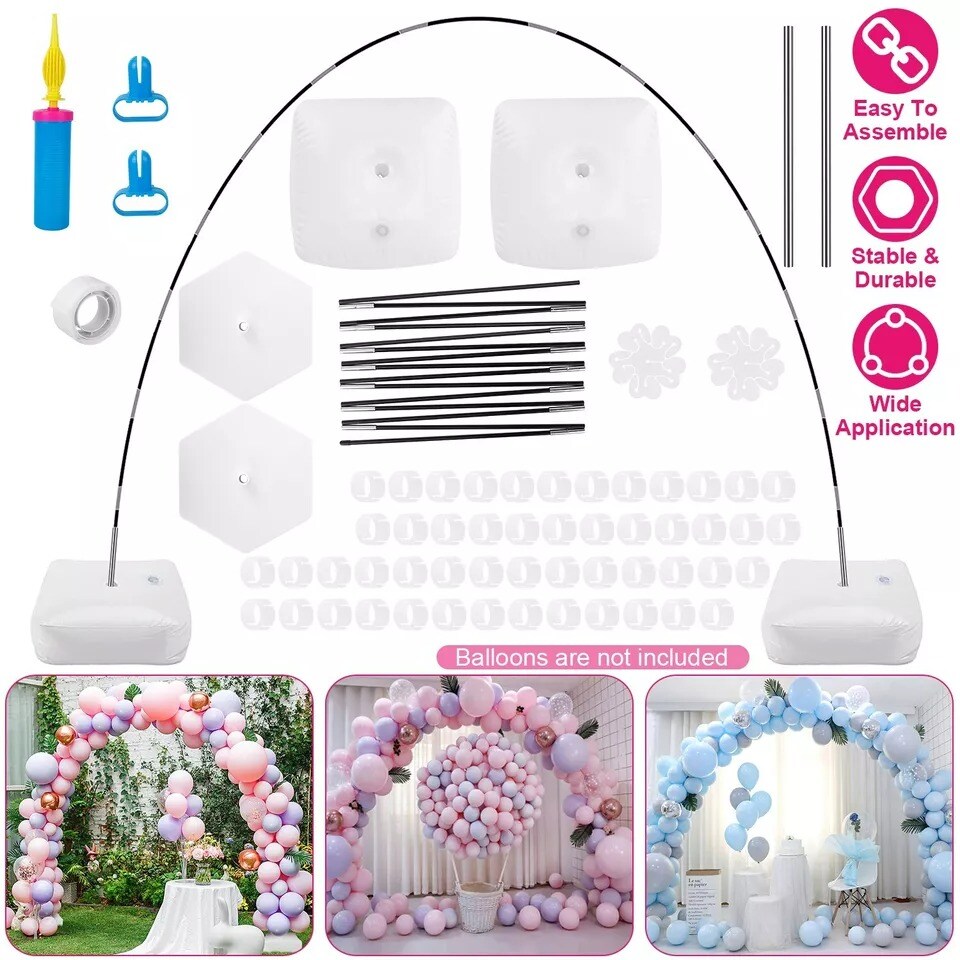 21FT Table Balloon Arch Kit Column Stand Base Frame Set Xmas Wedding Party Decor