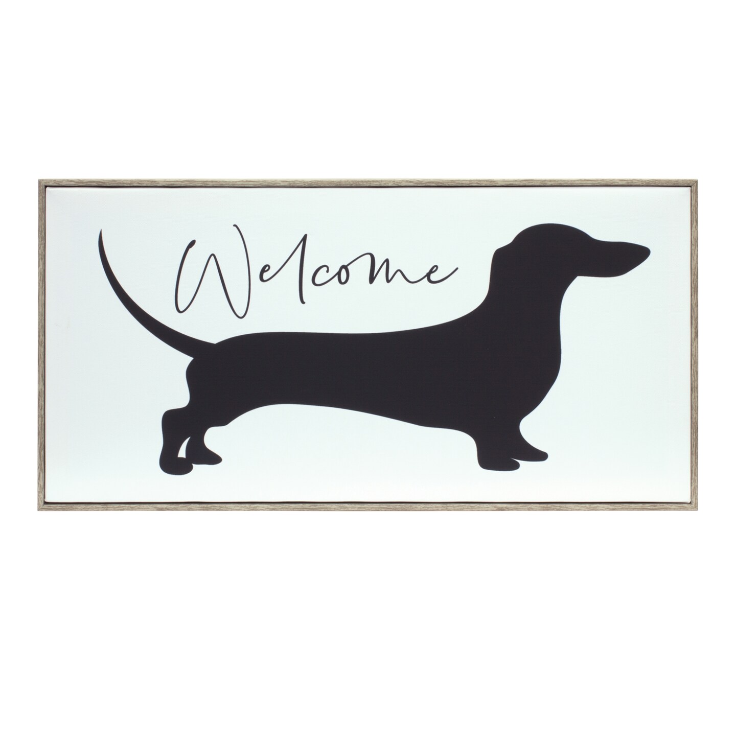 Framed Dachshund Welcome Print