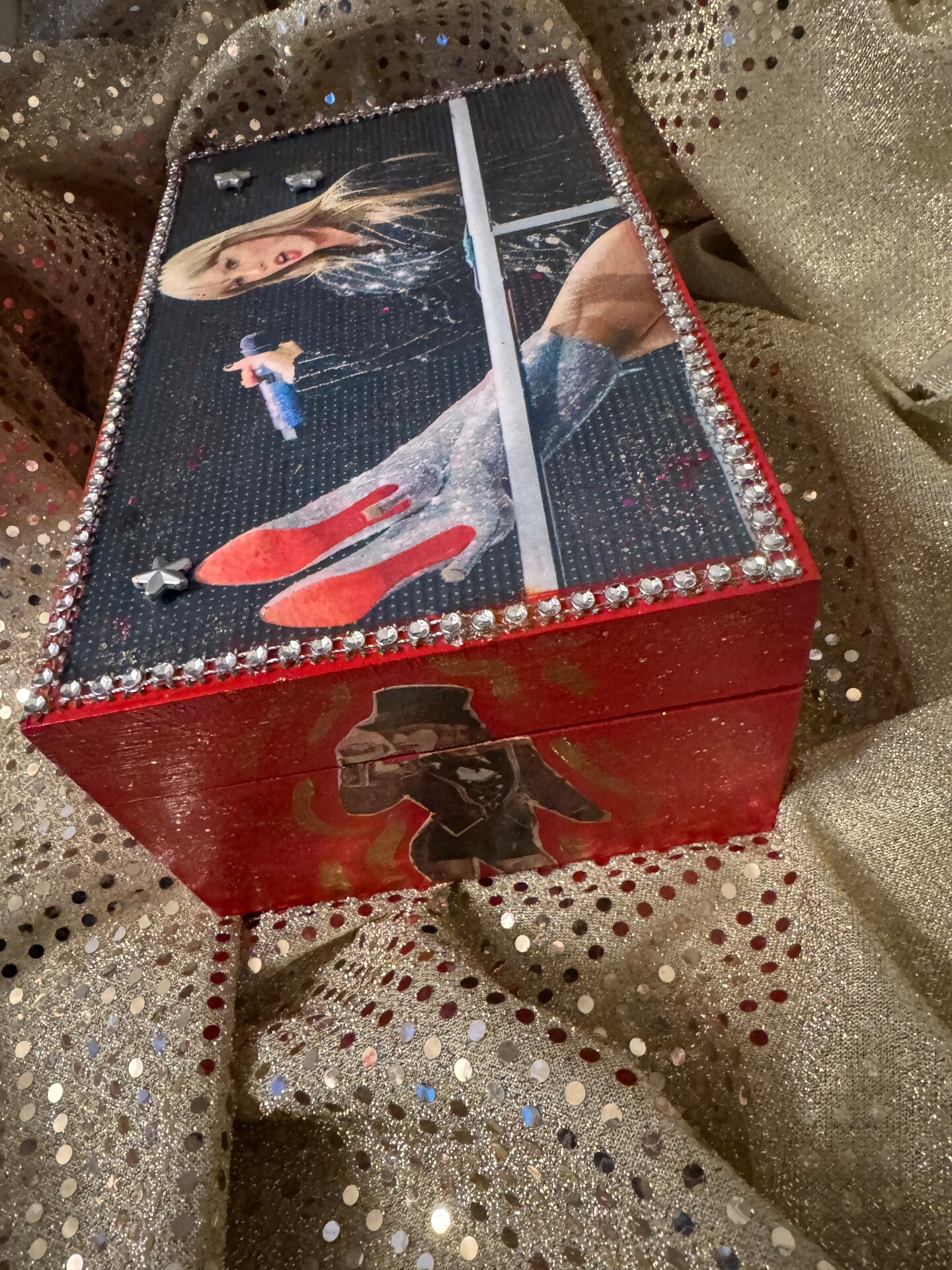 Taylor Swift Painted Wooden keepsake trinket stash box
