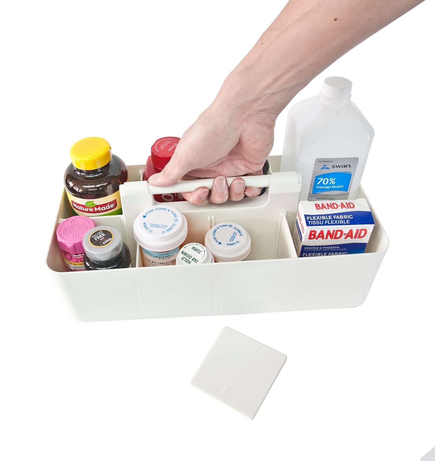 Enjoy Organizer Portable Caddy with Handle &#x2013; 8-Compartment Storage Bin with Removable Dividers for Office, Crafts, and Home &#x2013; Made in USA