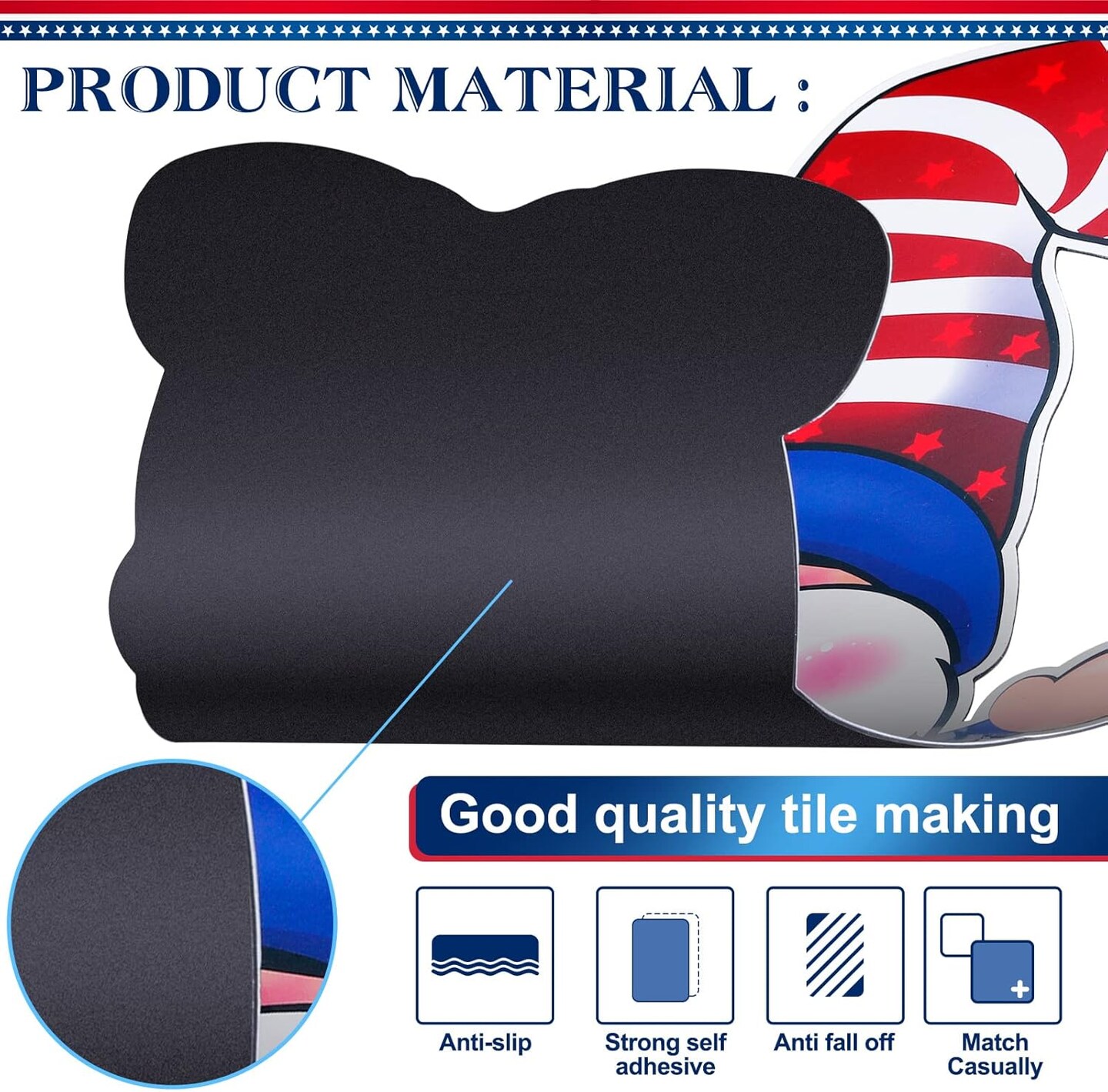 9 Pieces Gnome Magnets for Refrigerator Holiday Fridge Magnet Patriotic USA Flag Magnets Decoration for 4th of July Independence Day Memorial Day Kitchen, Metal Door, Mailbox, Car Decor