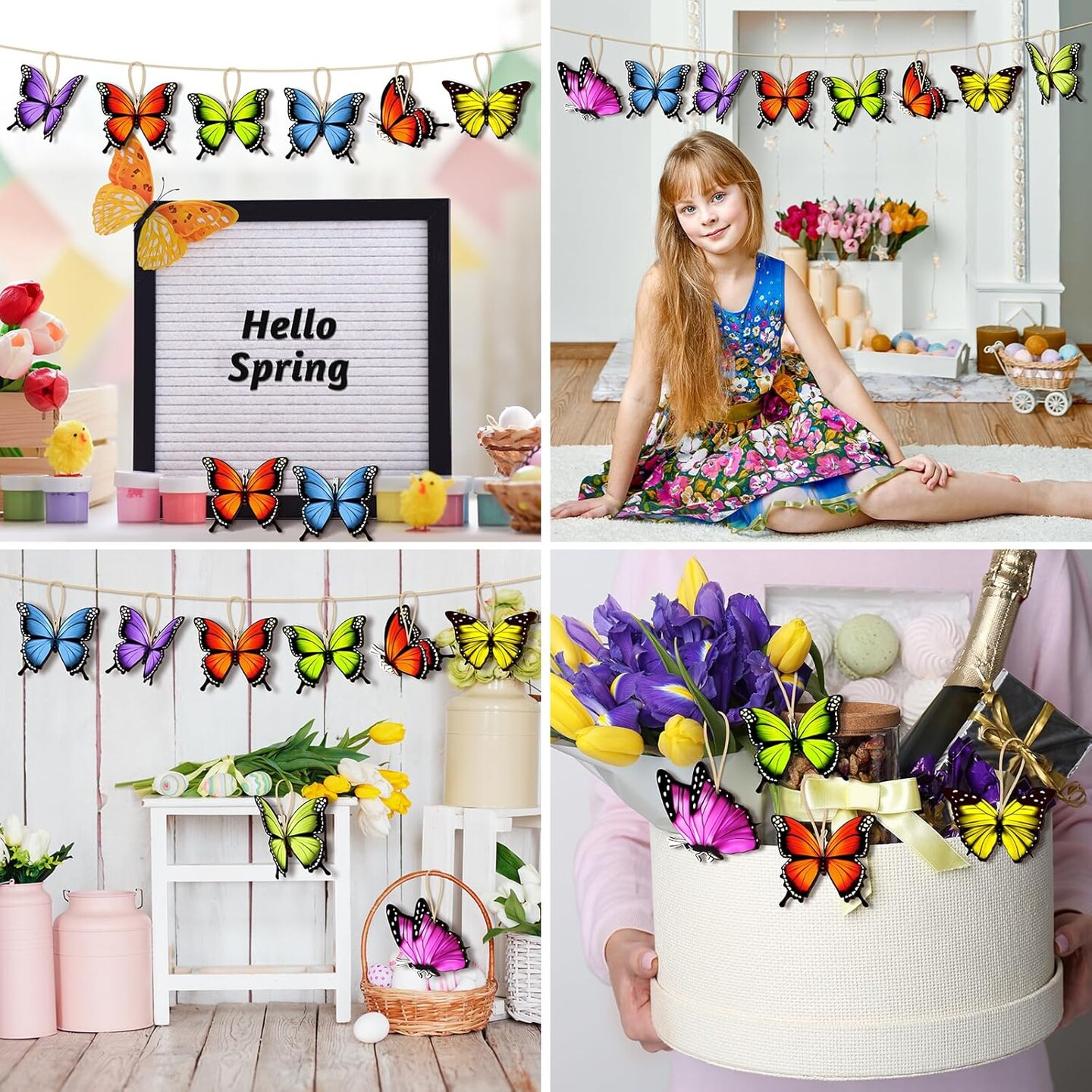 24 Pieces Spring Butterfly Ornament