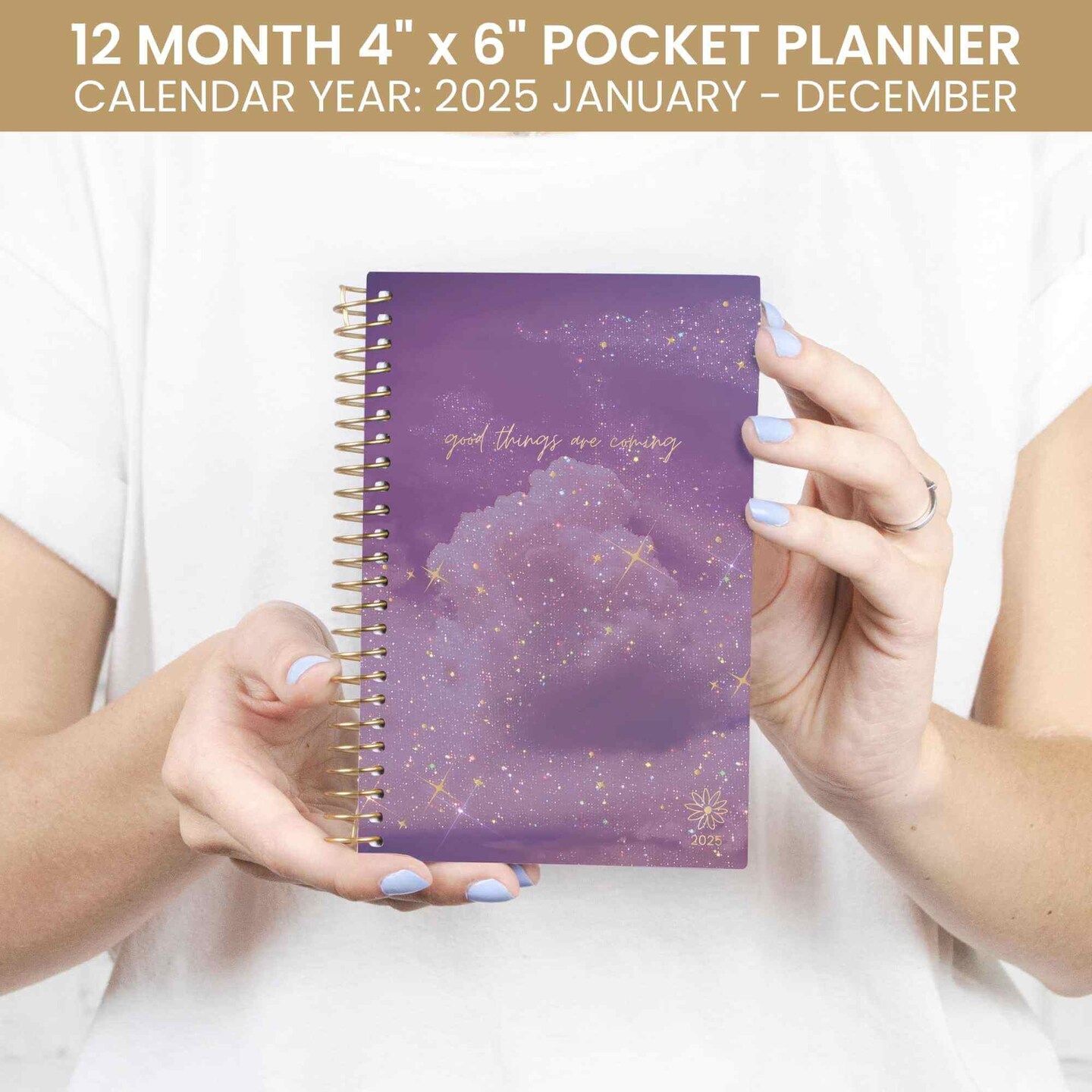 bloom daily planners 2025 Soft Cover Planner, 4&#x22; x 6&#x22;, Good Things Are Coming