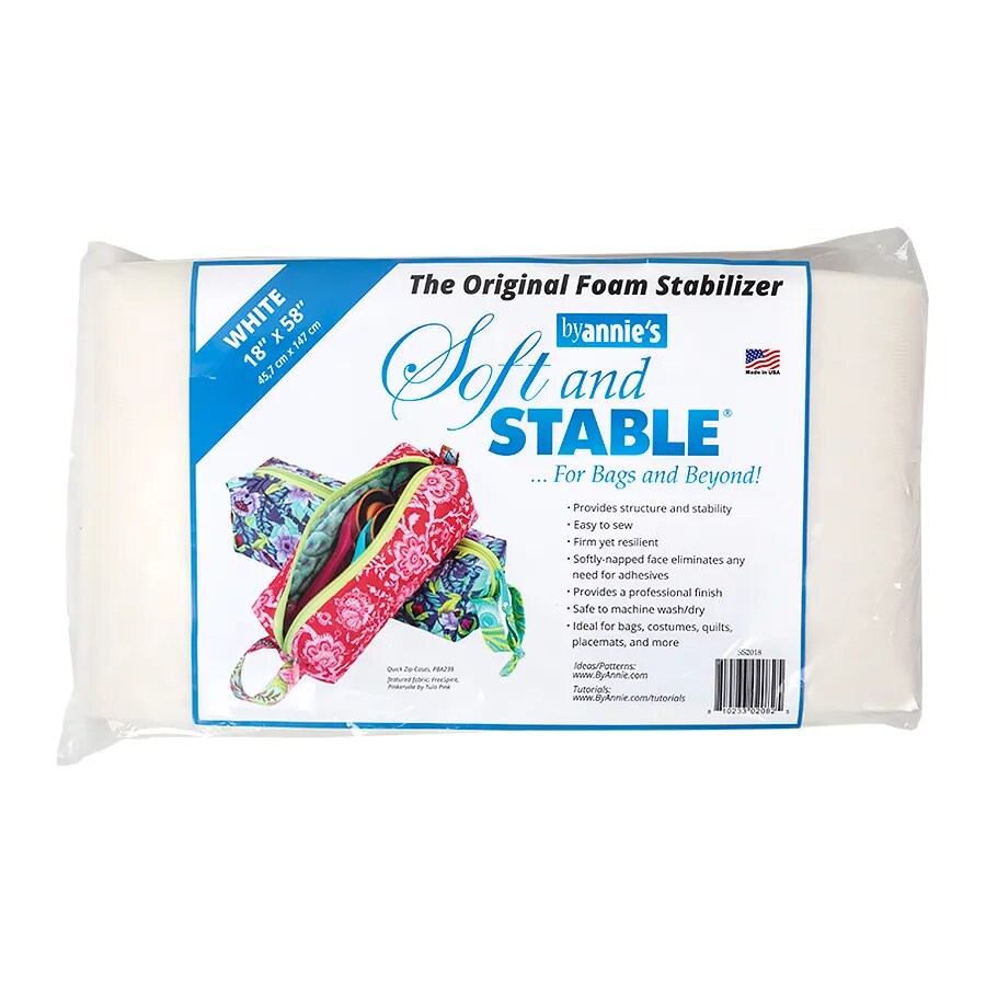 ByAnnie's Soft and Stable 18x58" White Foam Stabilizer SS2018
