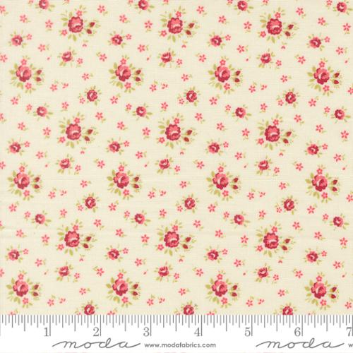 Fabric Moda Porcelain Petite Rose Lyda Rose by the Quarter Yard 3071-11