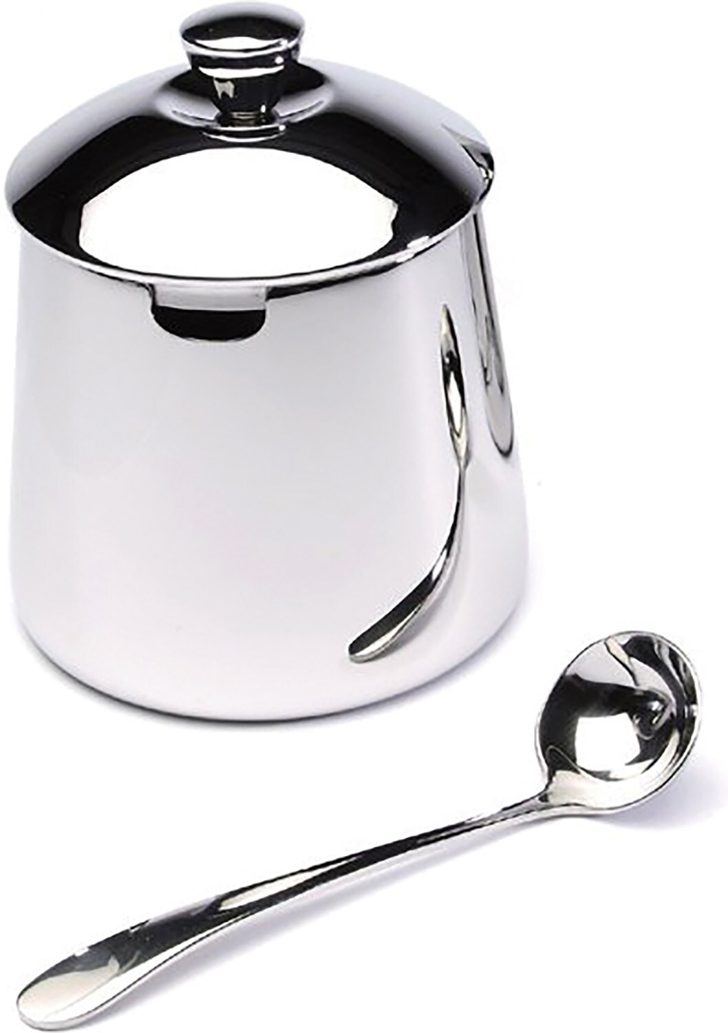 Frieling 18/10 Stainless Steel 10-ounce Sugar Bowl with Spoon, Mirror Finish