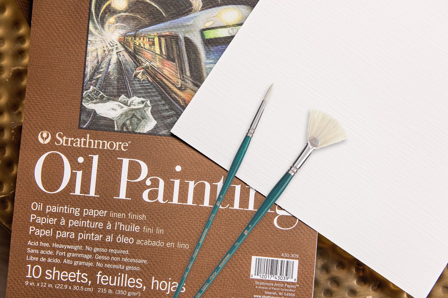 Princeton Series 5200 Ashley Natural Bristle Brush-Long Handle Round Size 4