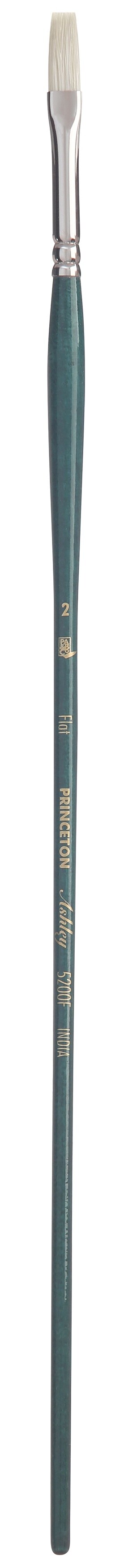 Princeton Series 5200 Ashley Natural Bristle Brush-Long Handle Flat Size 2