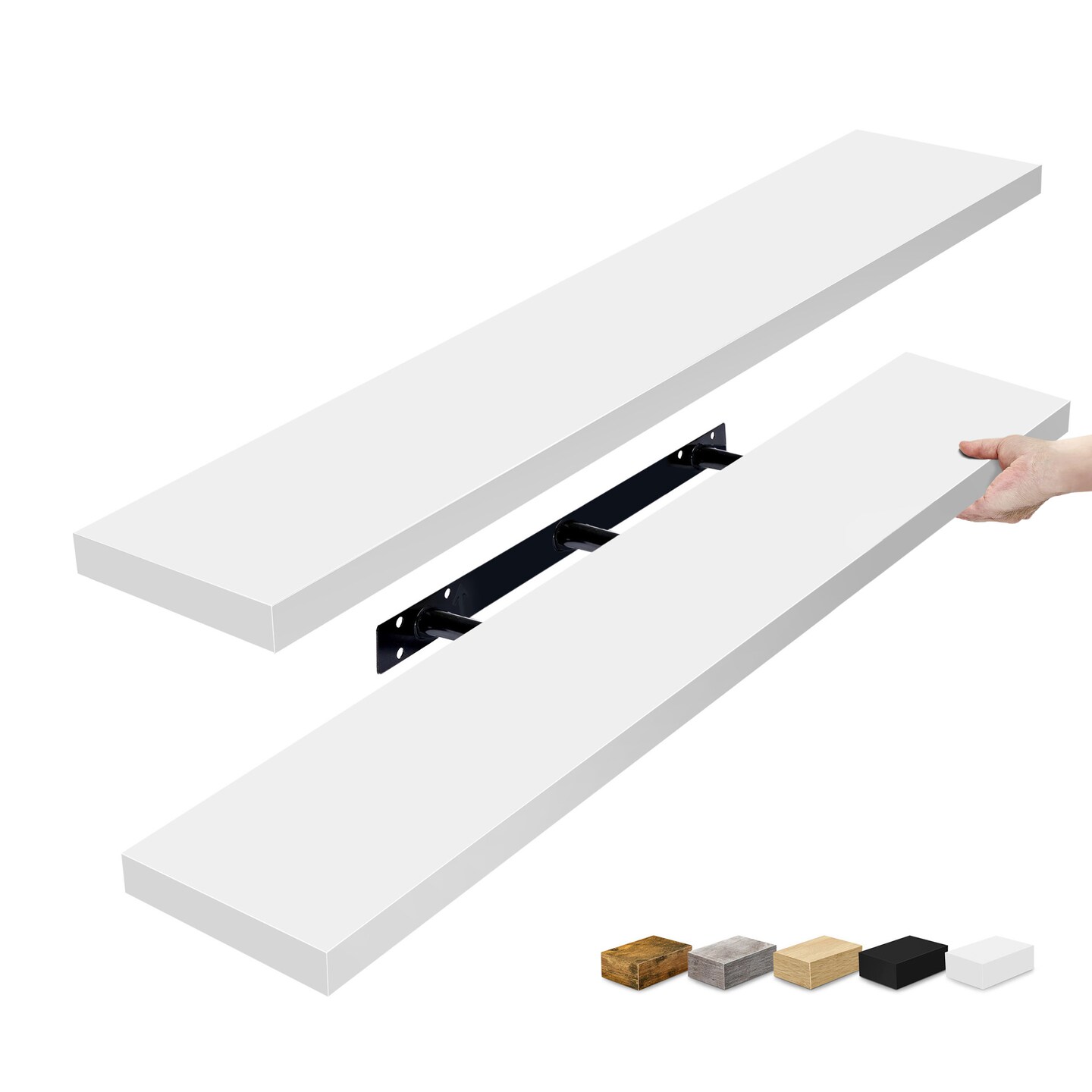 Sorbus Floating Shelves for Wall - 2 Extra Long Floating Shelves - 47 x 9.25 Inch Wall Mounted Floating Shelves for Wall