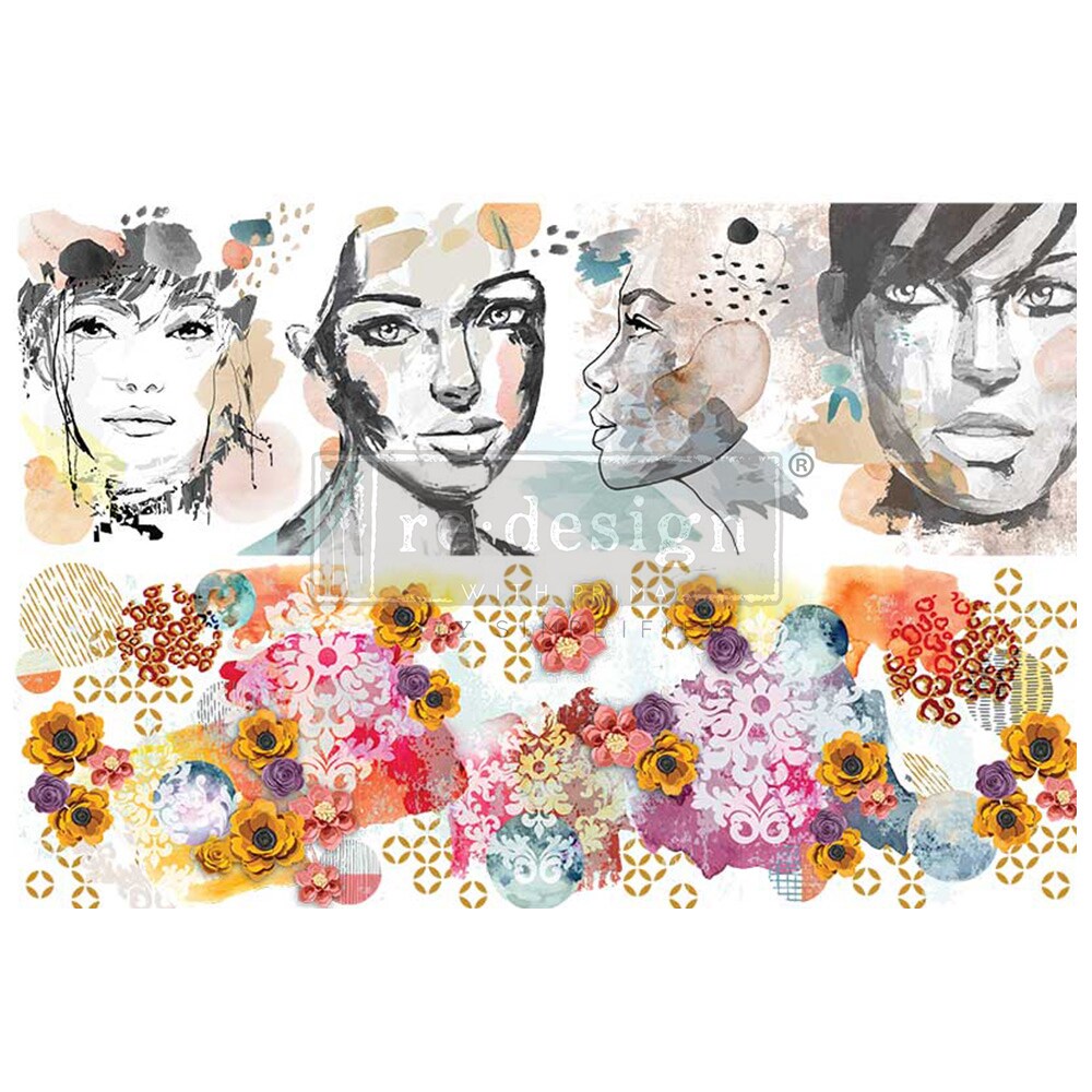 Decor Transfers&#xAE; 24x35 - Cece In Truth, Beauty - total sheet size 24&#x22;x35&#x22;, cut into 2 sheets
