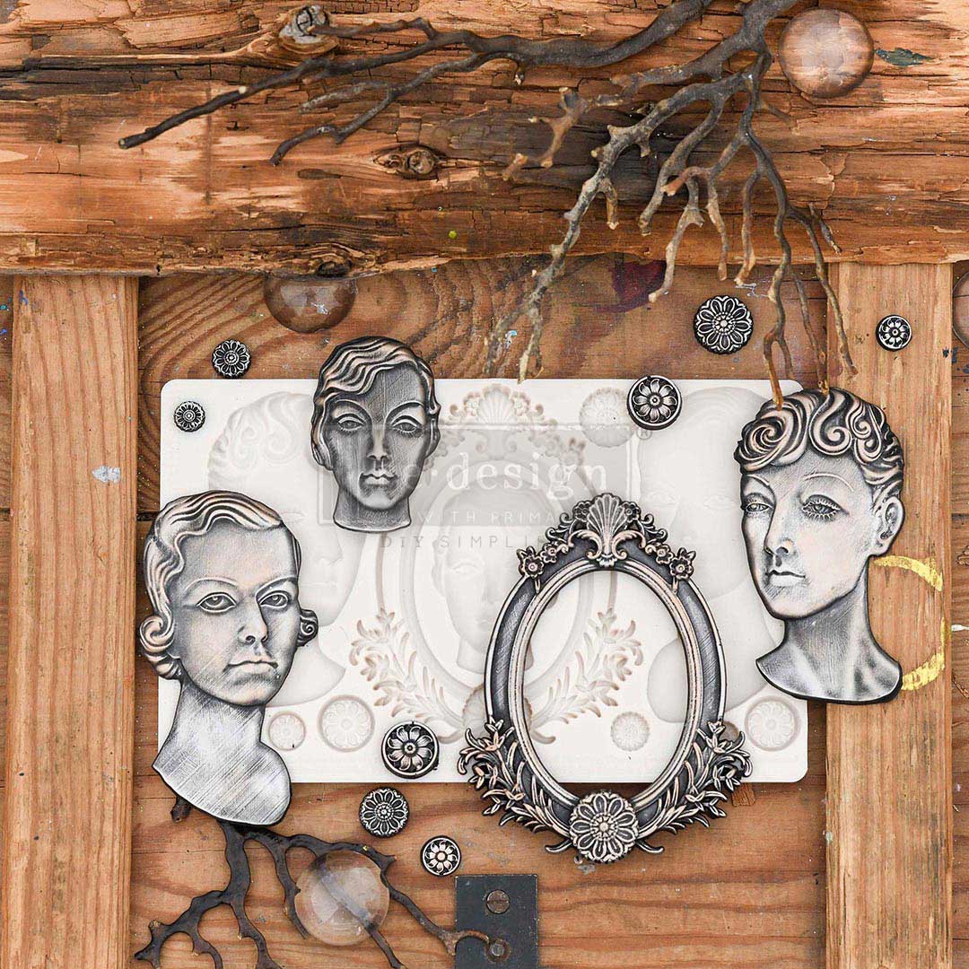 Finnabair Moulds - Vintage Ladies - 1 pc, 5&#x22;x8&#x22;x8mm