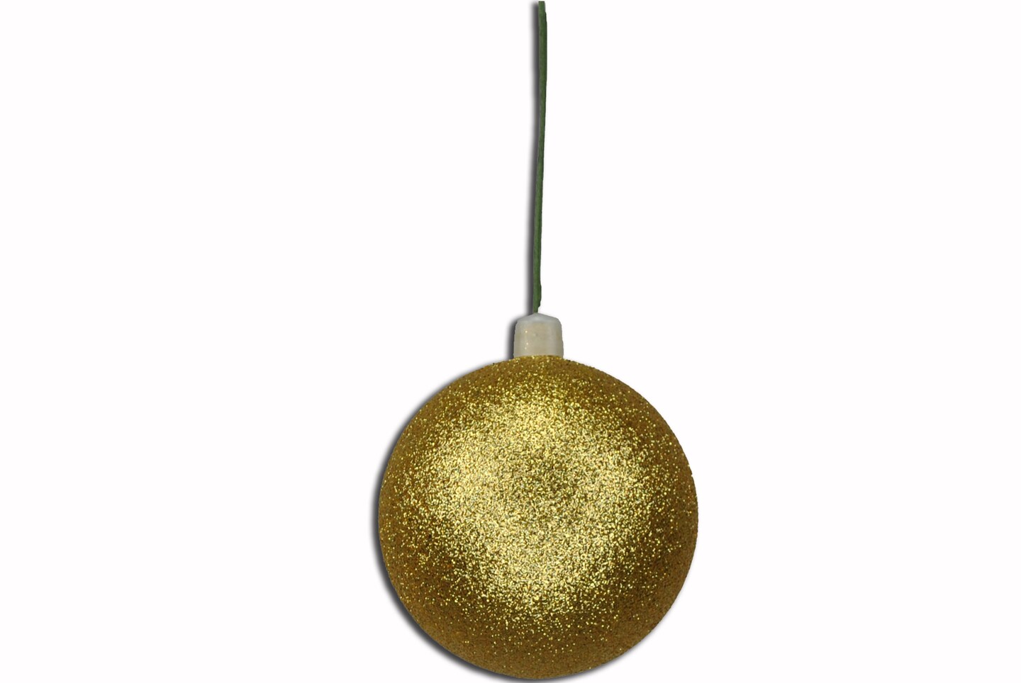 12 Pack 80mm 3&#x22; Gold Glitter Ball Ornament with Wire