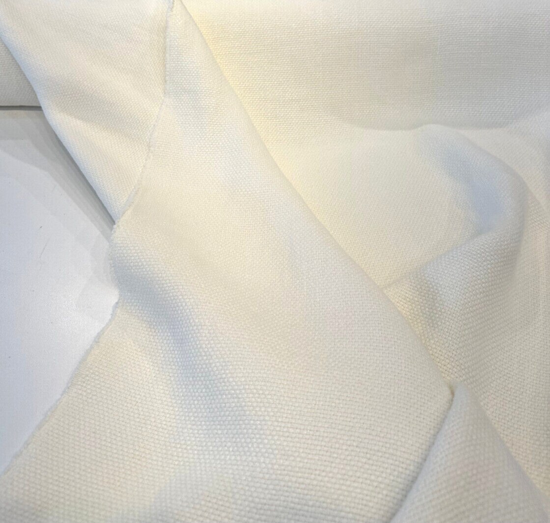 1 Yard Oyster Beige Washed Heavy Irish Linen Upholstery Fabric Durable 53 Inches Wide