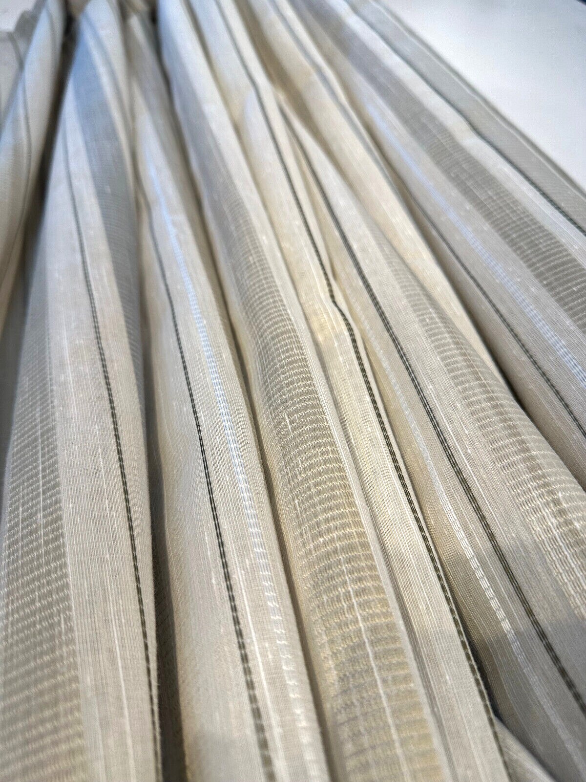 1 Yard Amalfi Marble Stripe P Kaufmann Sheer Drapery Fabric Multipurpose 126 Inch Width