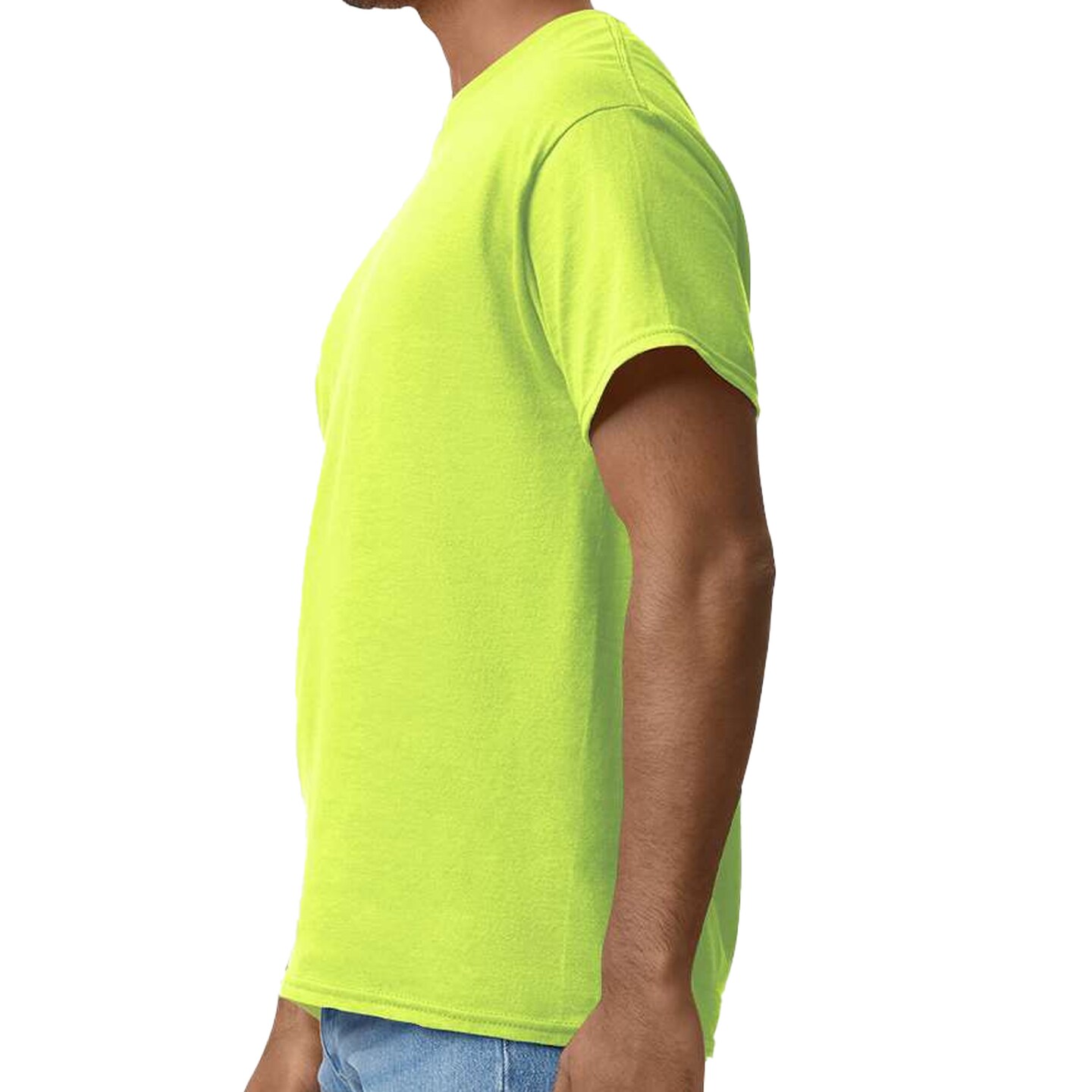 Hi Vis Ultra Cotton T-shirt by Gildan, Workwear Classic Safety Green tee
