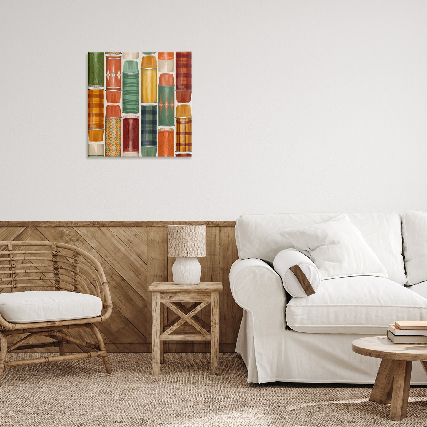 Stupell Industries Retro Designs Fall Thermos Canvas, design by Jilly Jack Designs