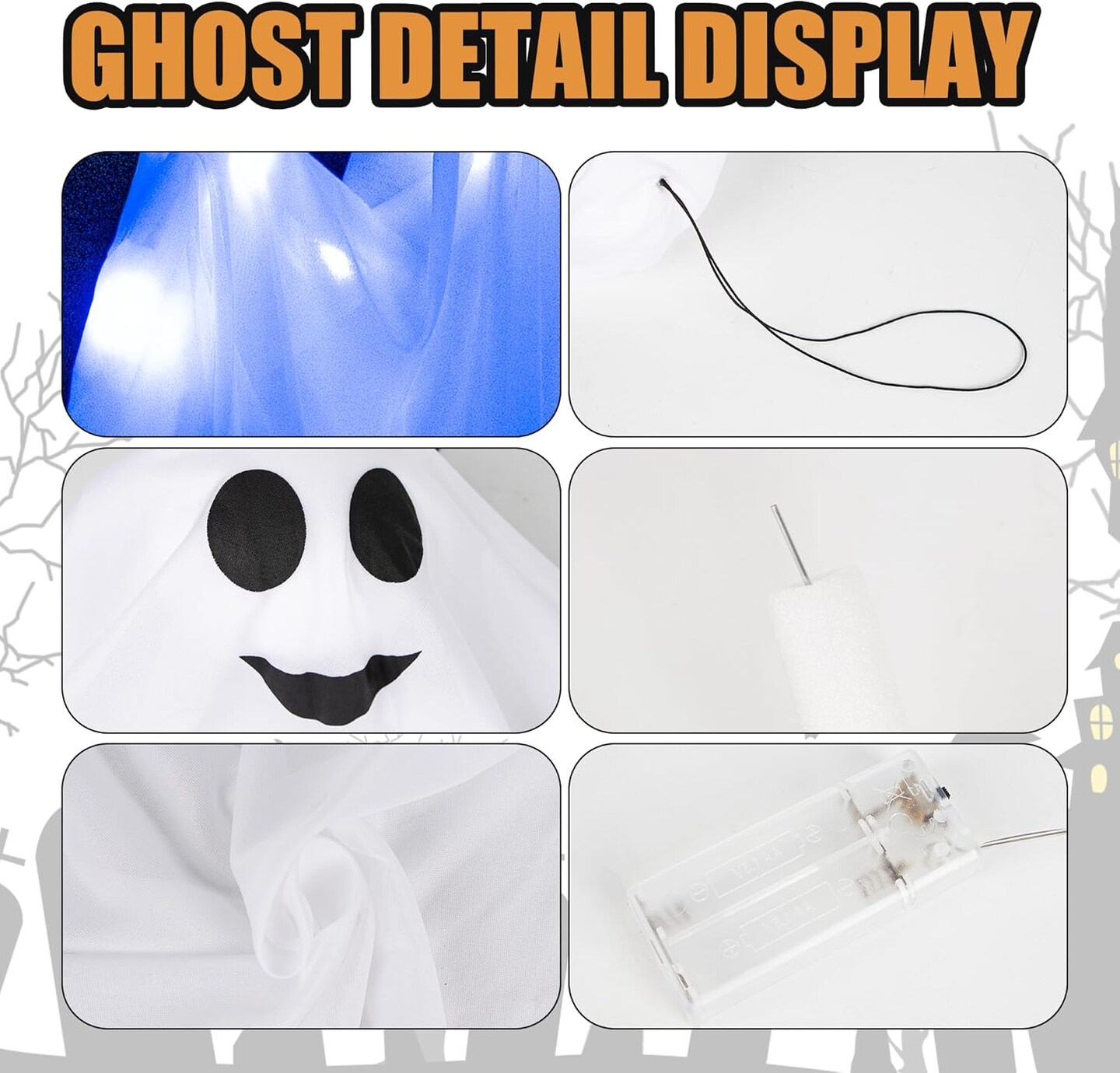4 Pack Halloween Hanging Ghosts