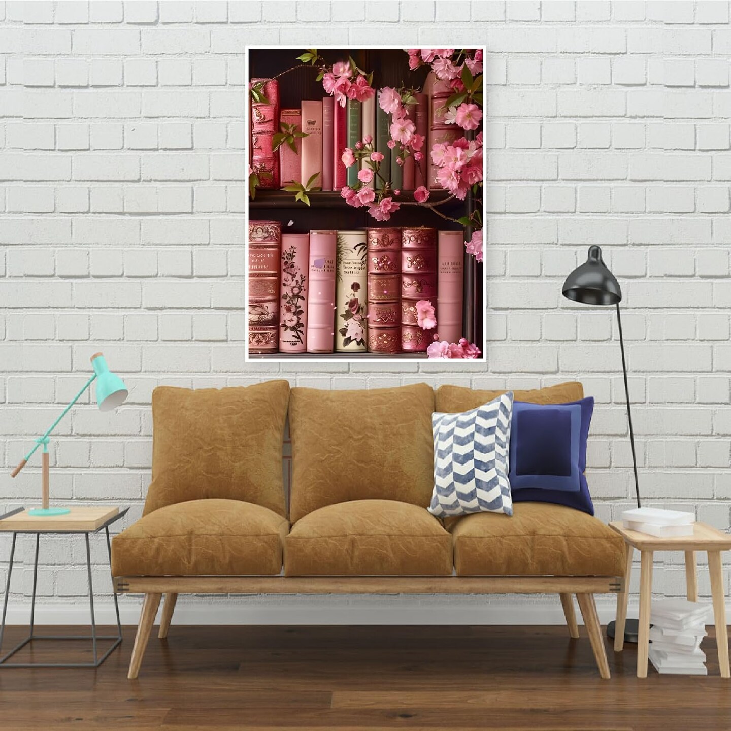 Pink Books 5D DIY Diamond Art Kits Full Drill Diamond Dots, 12x16