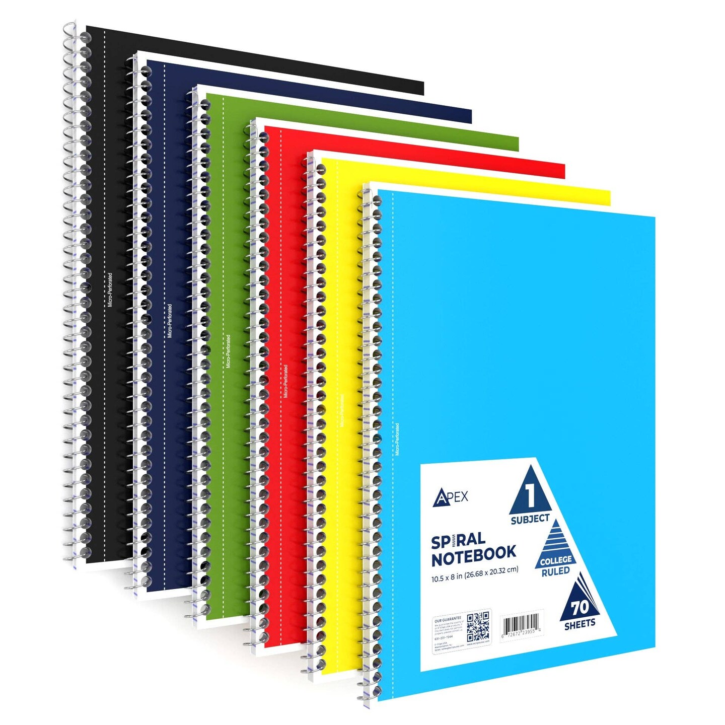 1-Subject Spiral Notebook, College-Ruled, 70 Sheets &#x2013; 48 Ct