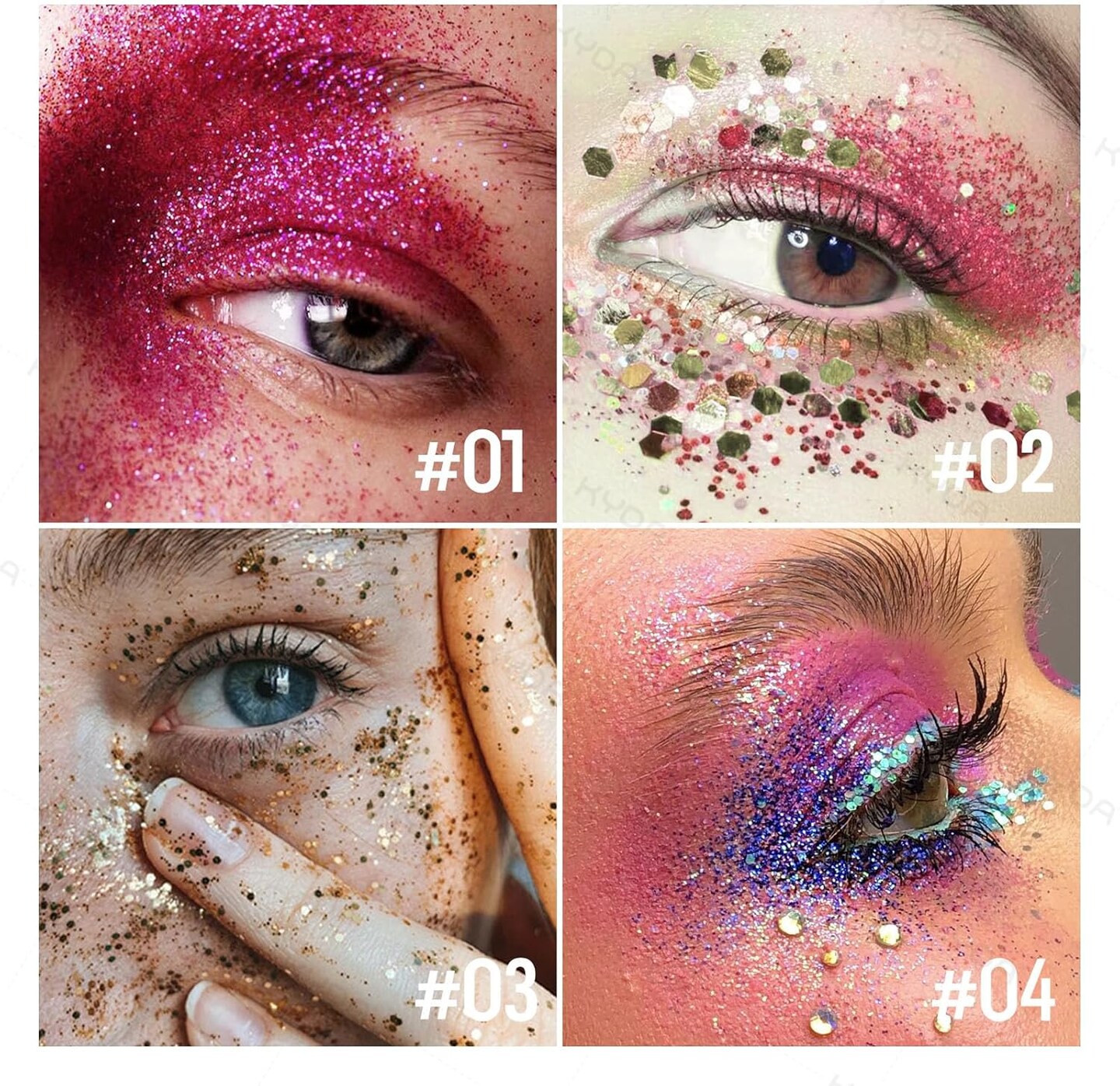 Blue Body Glitter Stick – Chunky Holographic Glitter Gel for Face, Body & Hair | Waterproof Multi-Use Makeup Gel, Mermaid Sparkle for Festivals, Parties & Raves (Blue)