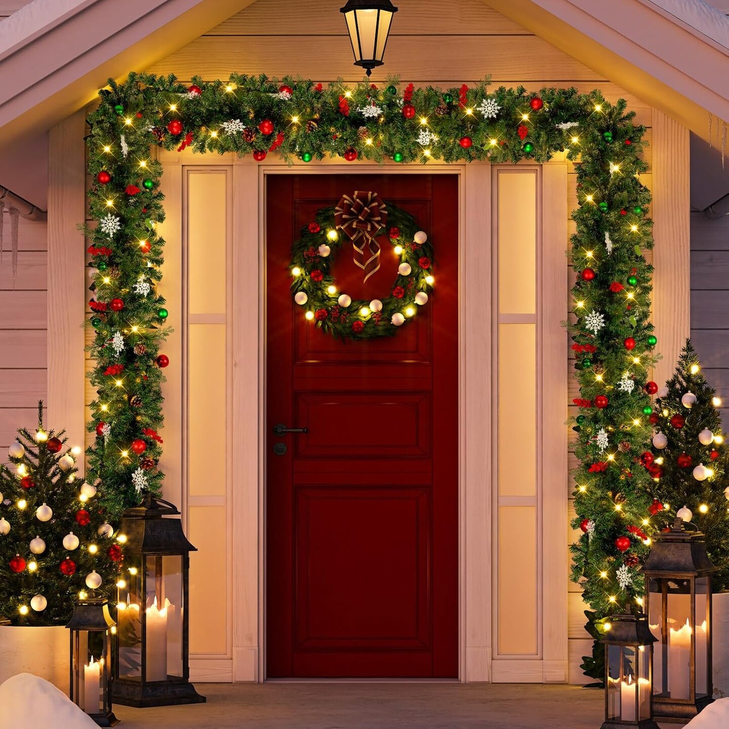 6 ft Christmas Garland Decoration with Lights