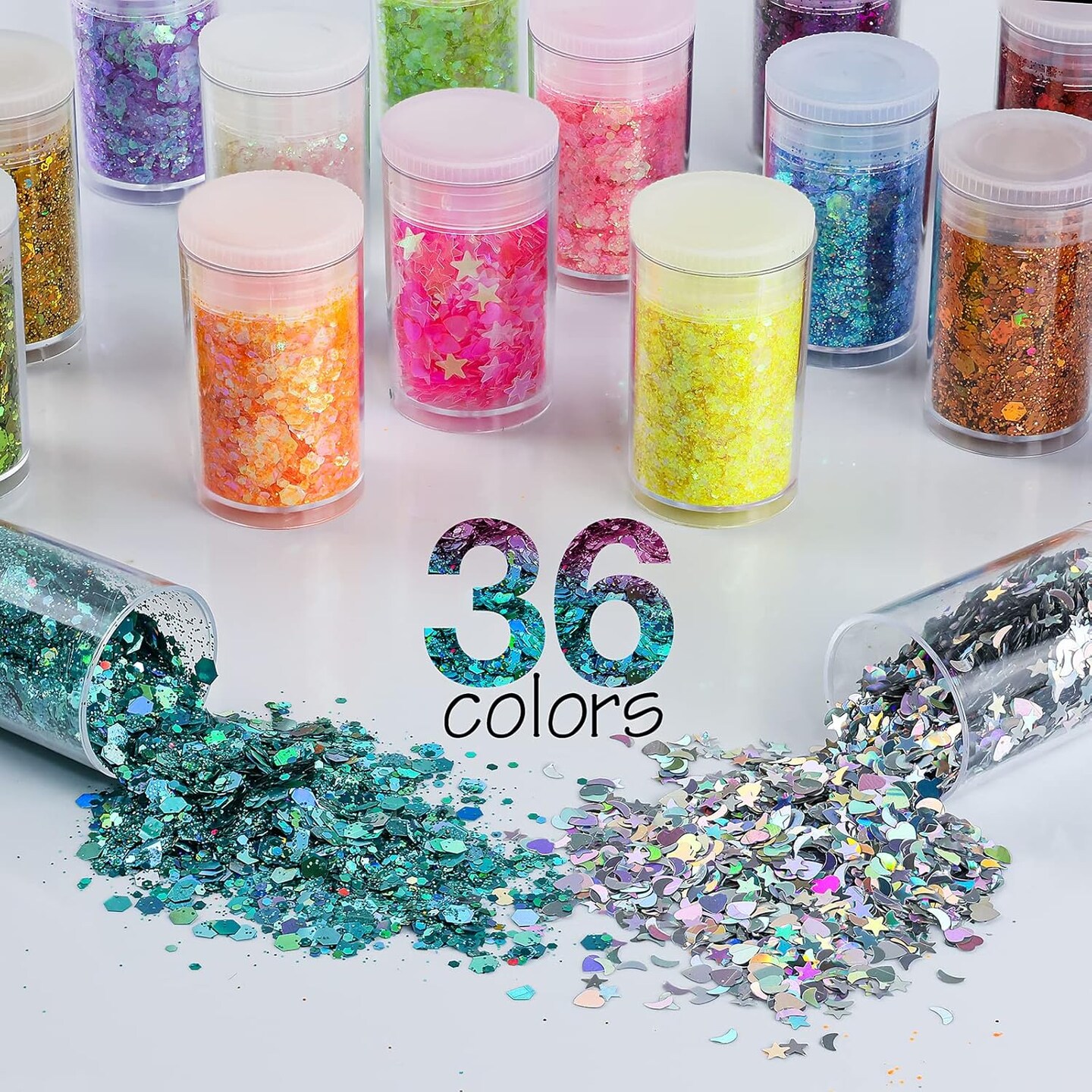 Multicolored Chunky &#x26; Fine Glitter Mix