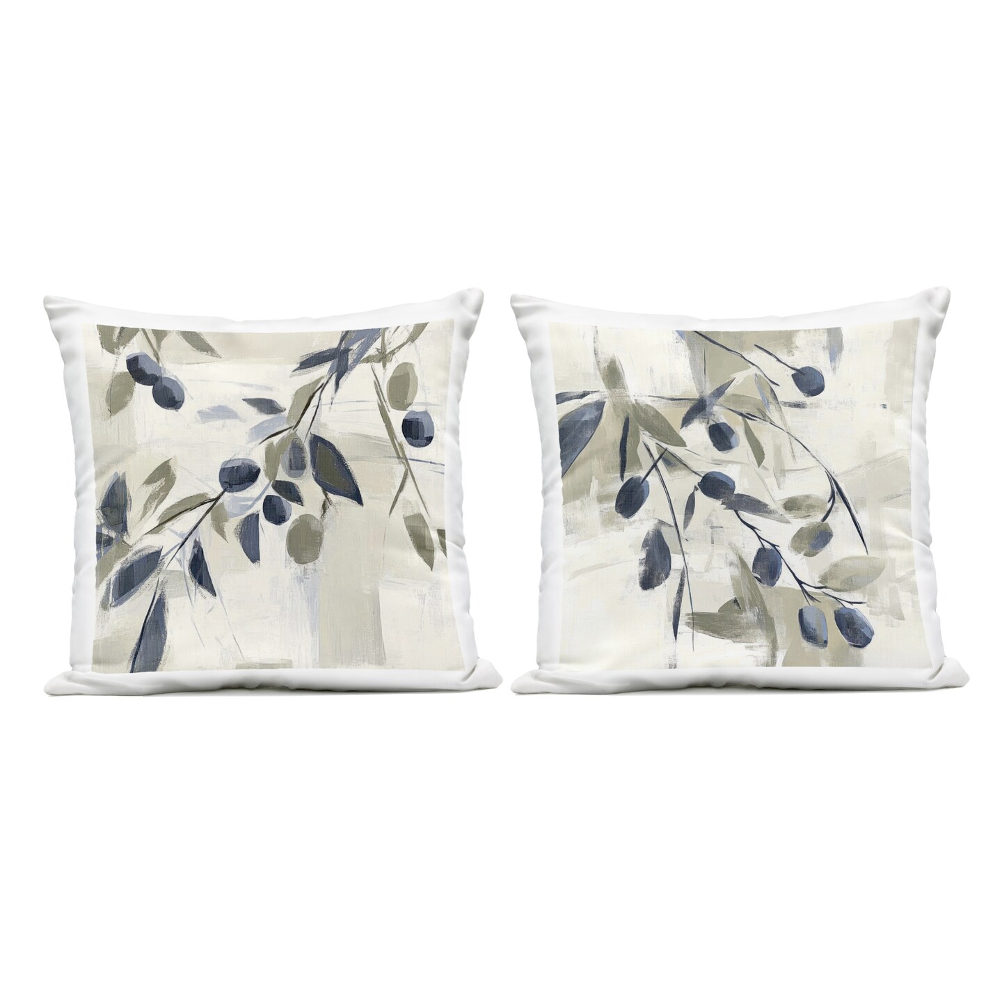Stupell Industries Mediterranean Green Olives 2 Piece Outdoor Printed Pillow Set design by Mona Grace, 18 x 7 x 18