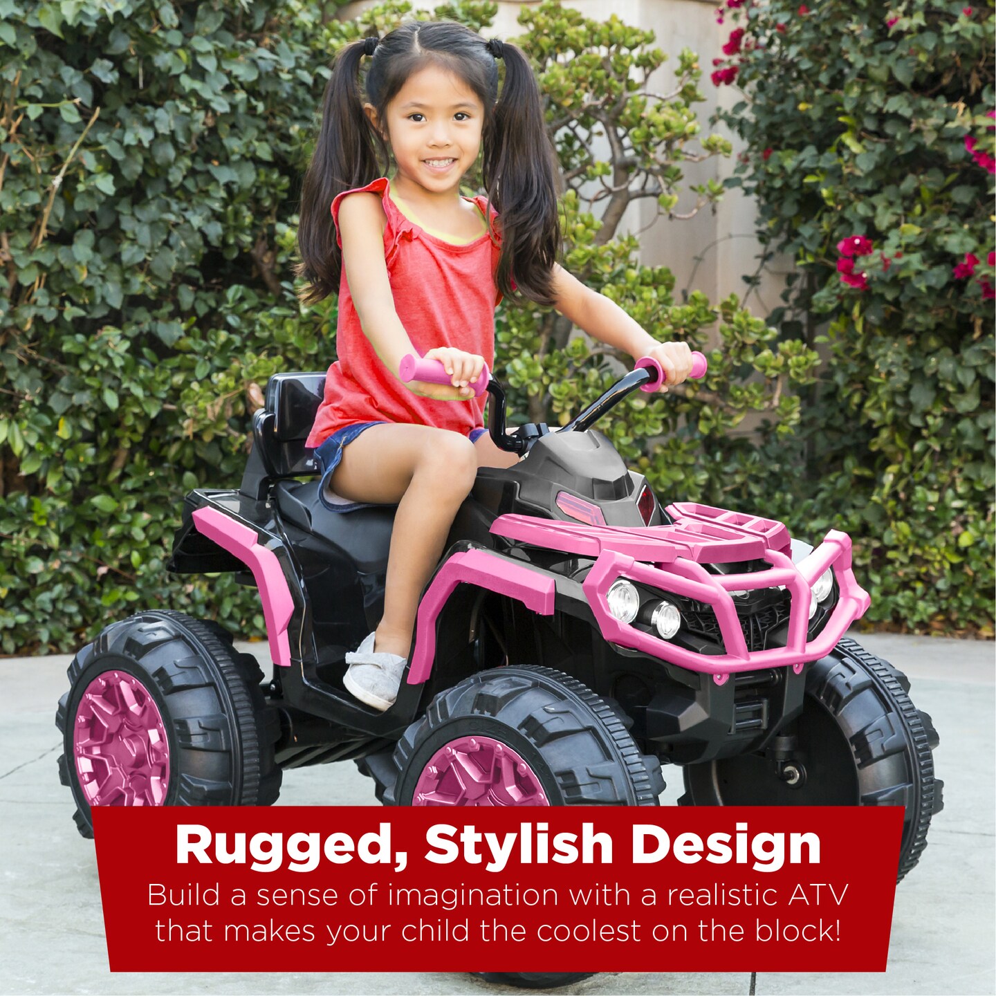 Best Choice Products 12V Kids Ride-On ATV Quad w/ Bluetooth, 3.7mph Max, Treaded Tires, LED Lights, Radio