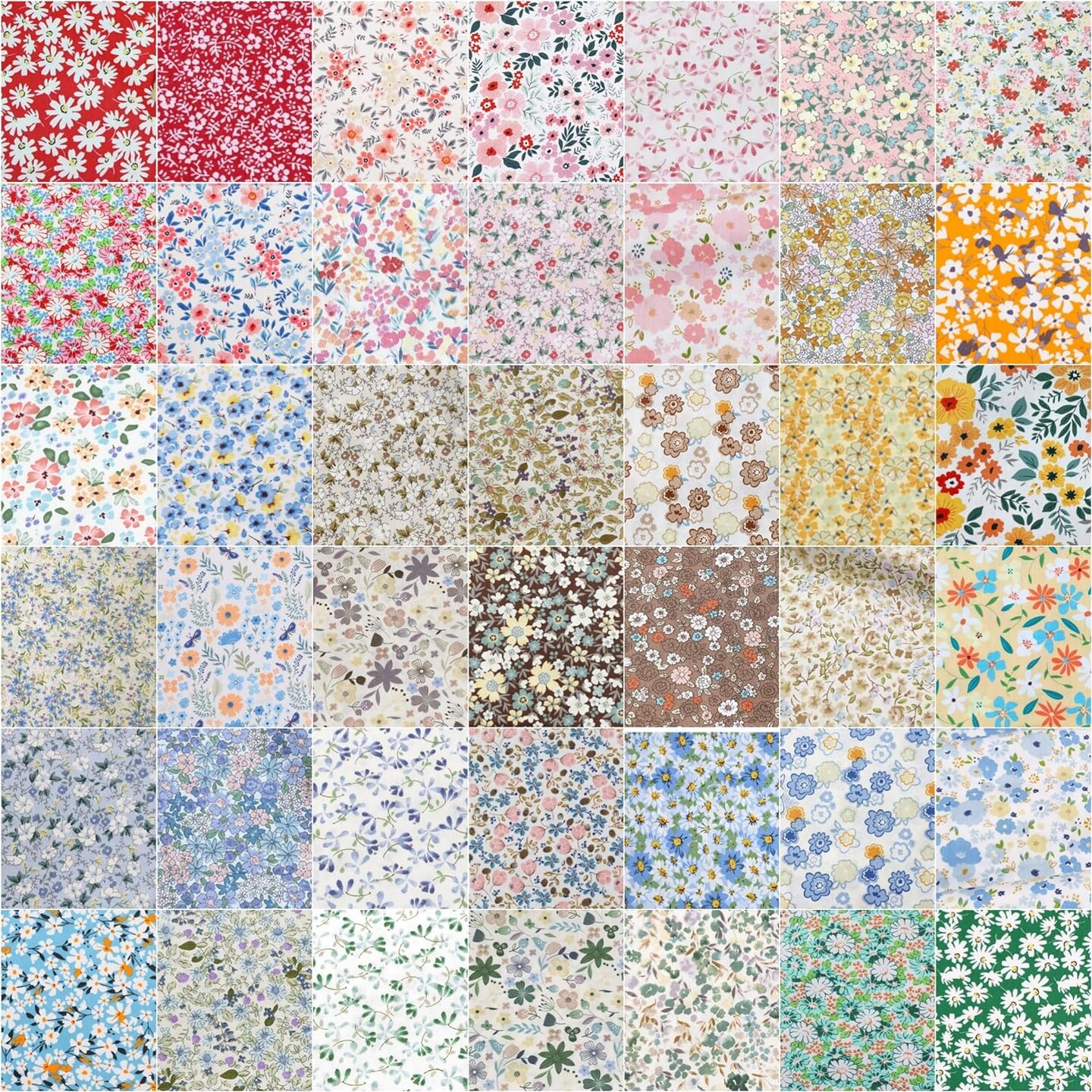42Pcs 10&#x22;x10&#x22; Quilting Cotton Fabric Square No Repeat Layer Cake Precut