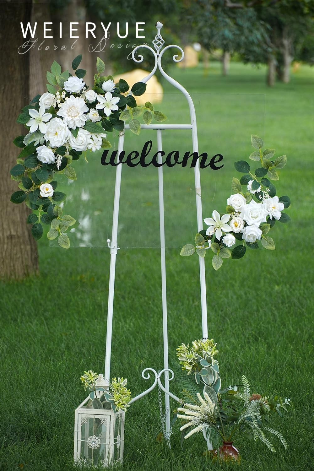 Pack of 2 Artificial Flowers Decorations, Wedding Flowers, Wedding, (Fairy White)