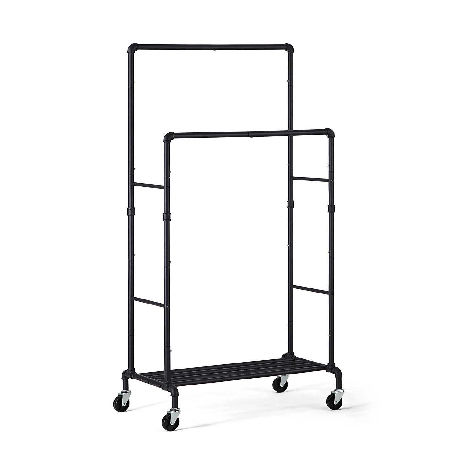 Industrial Loft Style Rolling Garment Rack - Rolling Clothes Organizer