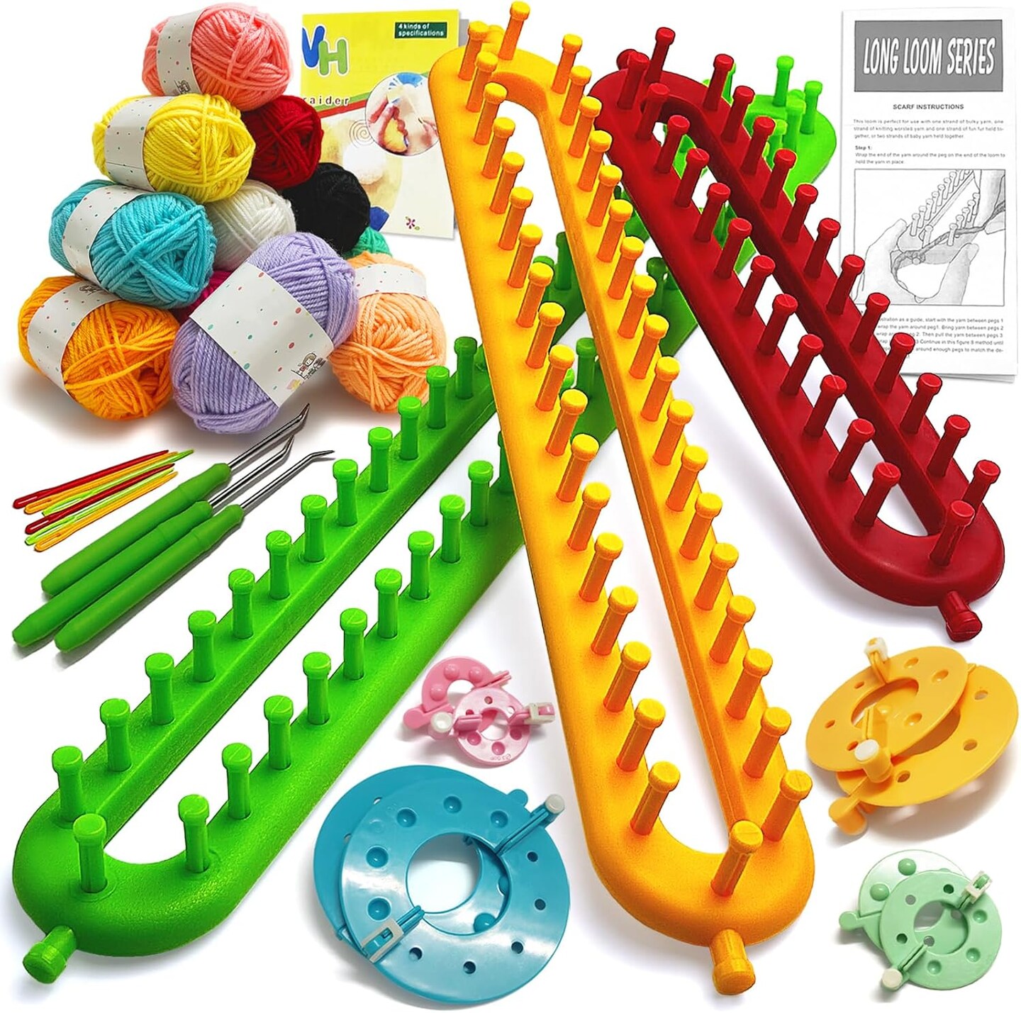 Knitting Loom Kit 35PC Scarf Loom Knitting Kit for Beginners
