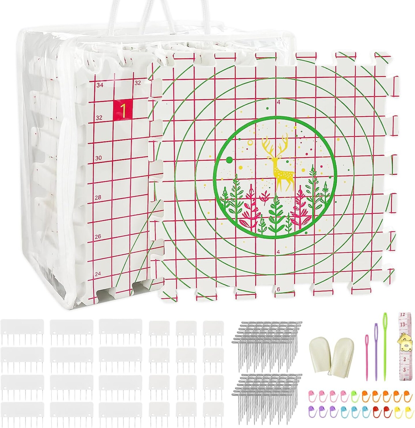 Extra Thick Blocking Boards with Grids for Knitting