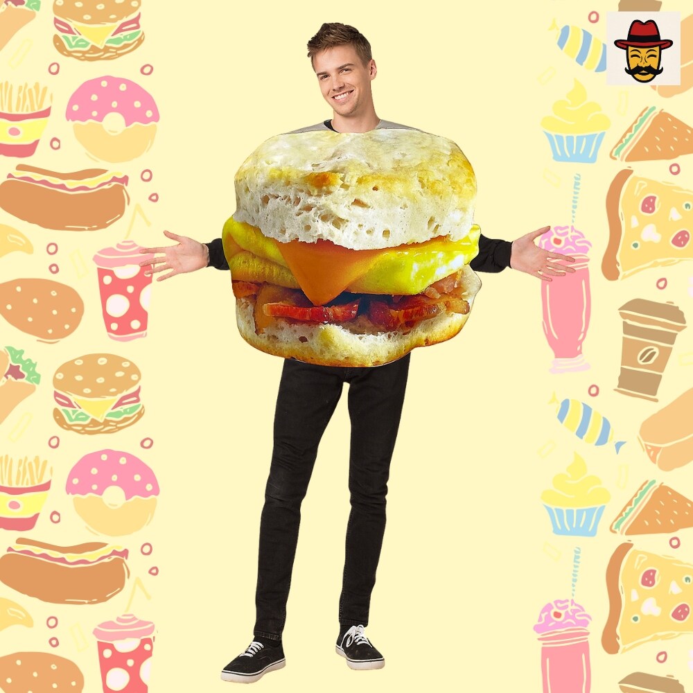 Get Real Breakfast Sandwich Adult Costume Funny Food Tunic Outfit