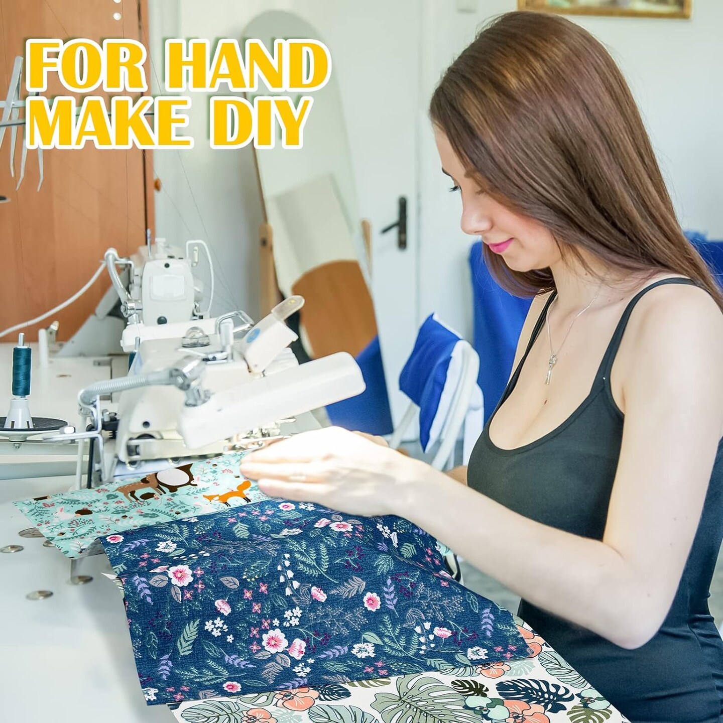 100 Pcs 10 x 10 Inches Cotton Precut Fabric Squares Bulk Floral