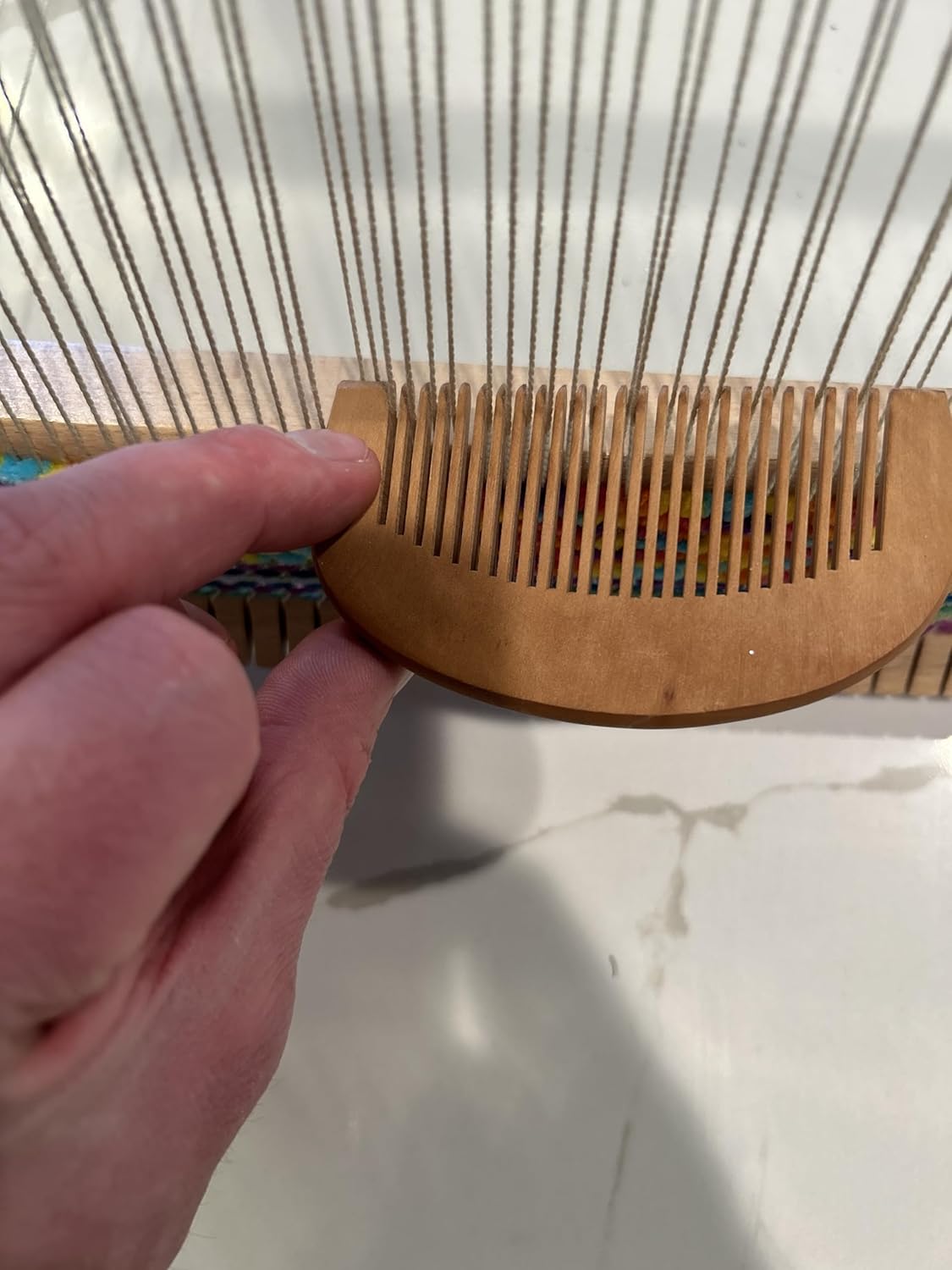 Solid Wood Table-top Weaving Loom for Aspiring hobbyists.