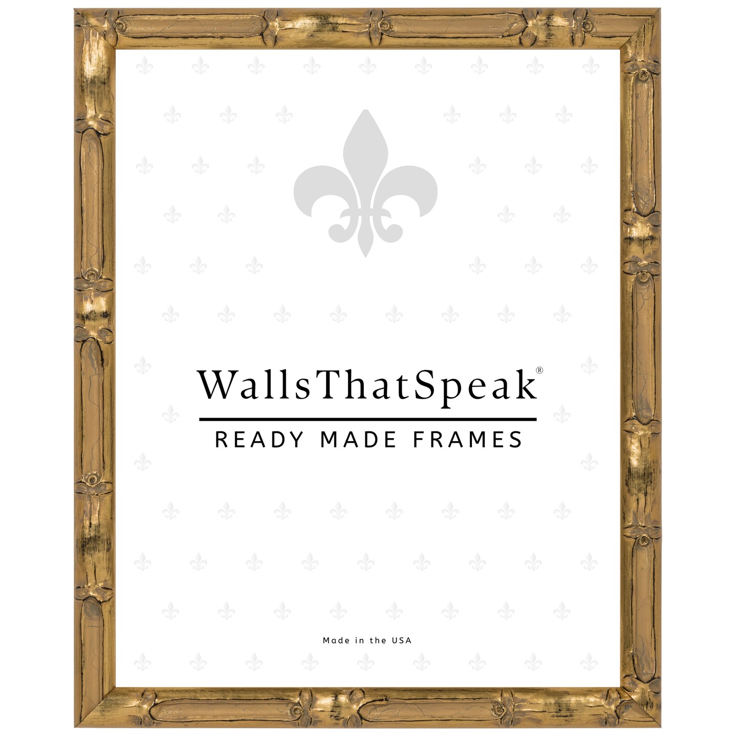 24x32 Picture Frame, Vintage Bamboo 0.625 Inch Wood Moulding, Wall Display Frame for Art, Posters, or Photos by wallsthatspeak