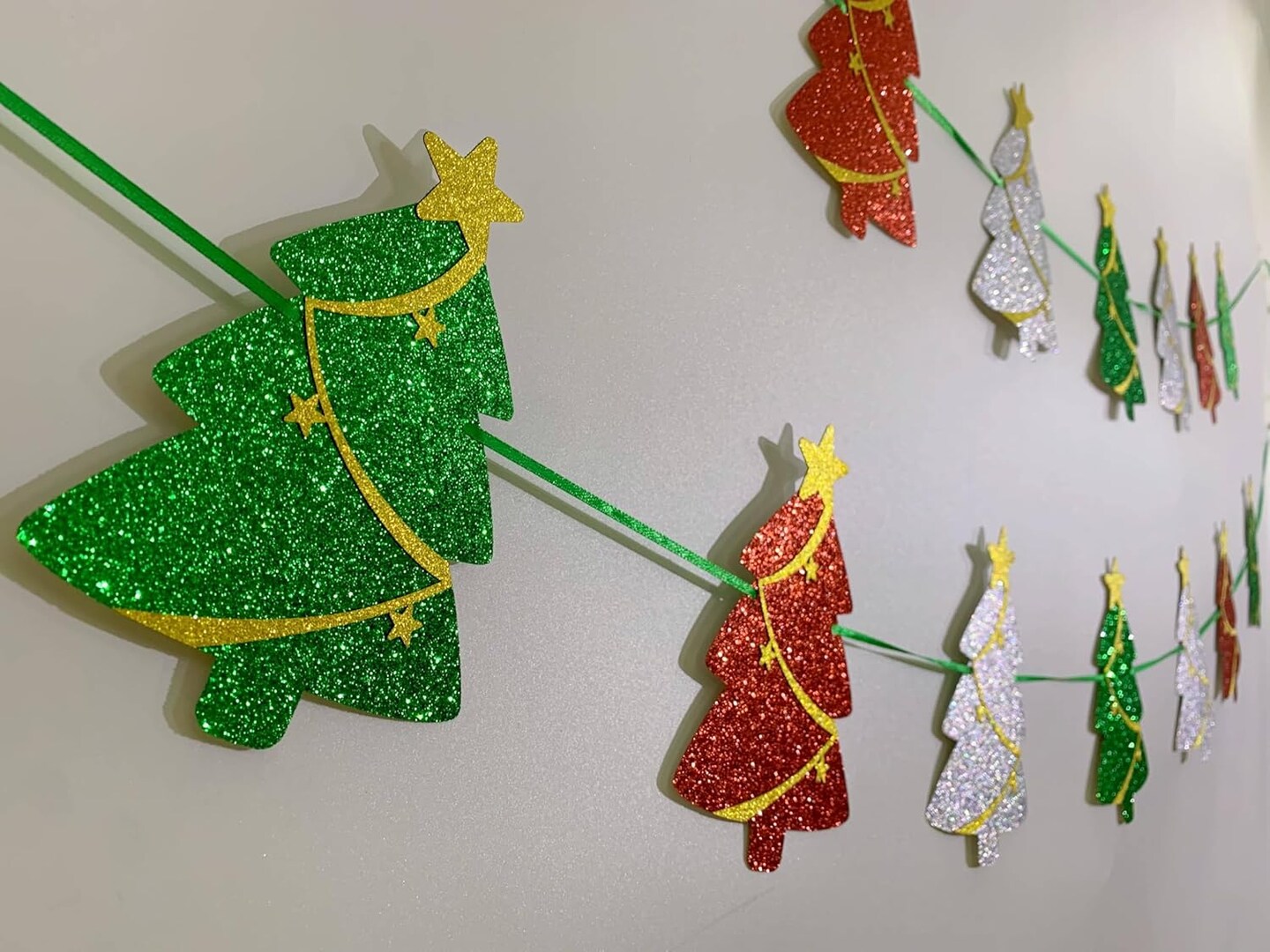 Christmas Decorations - Christmas Tree Banner Garland for Xmas Hanging Decor