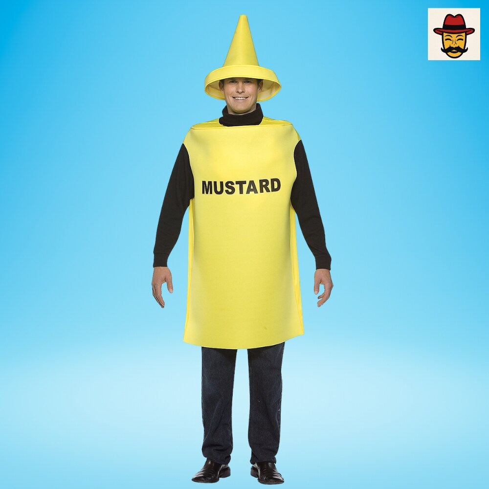 Adult Mustard Costume with Hat Ideal for Group or Couple Parties