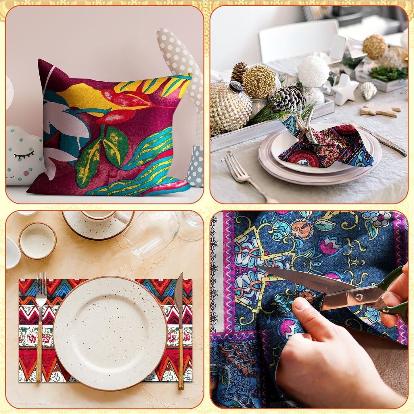 40 Pcs 10 x 10 Inch African Print Fabric Indian Cotton