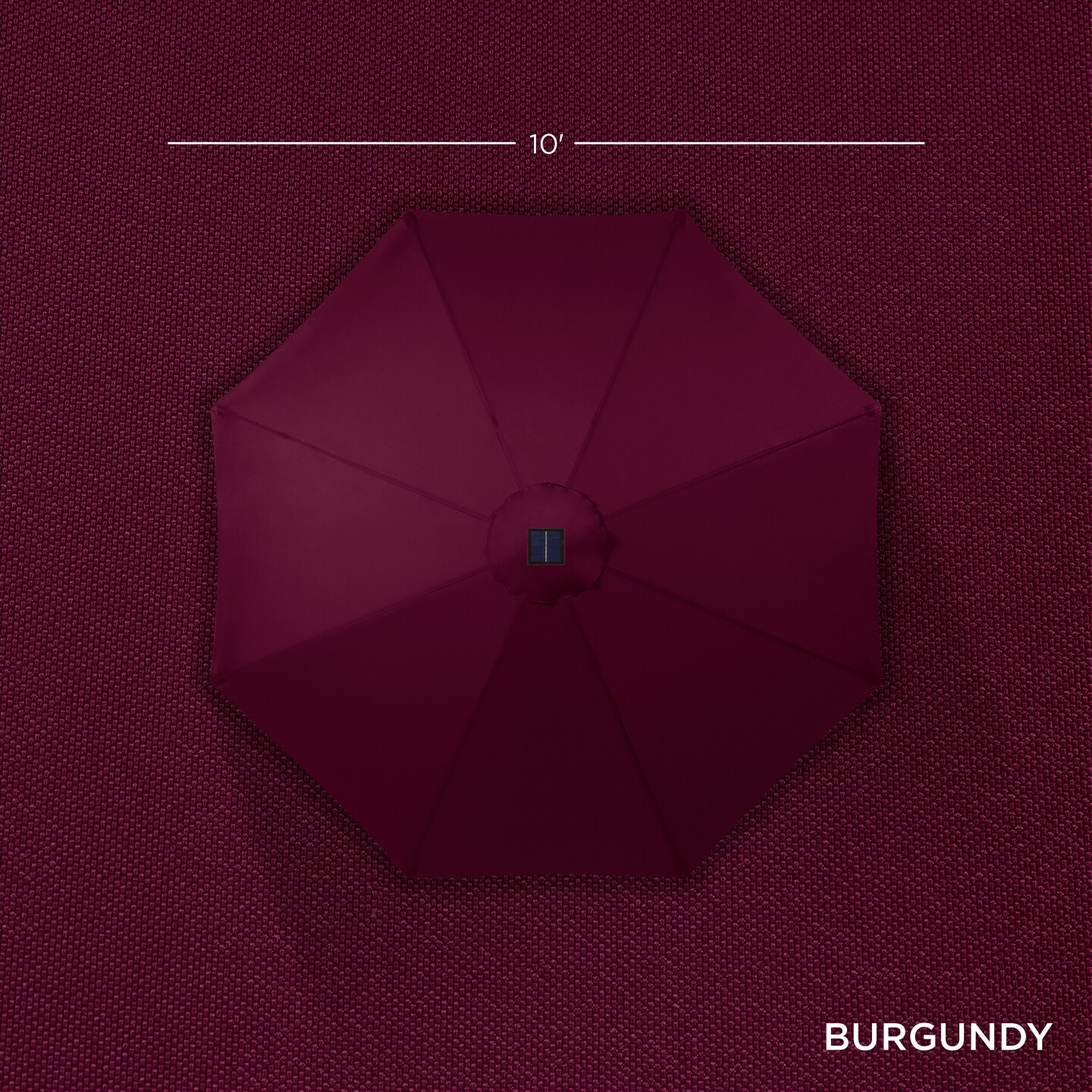 Best Choice Products 10ft Solar LED Lighted Patio Umbrella w/ Tilt Adjustment, UV-Resistant Fabric