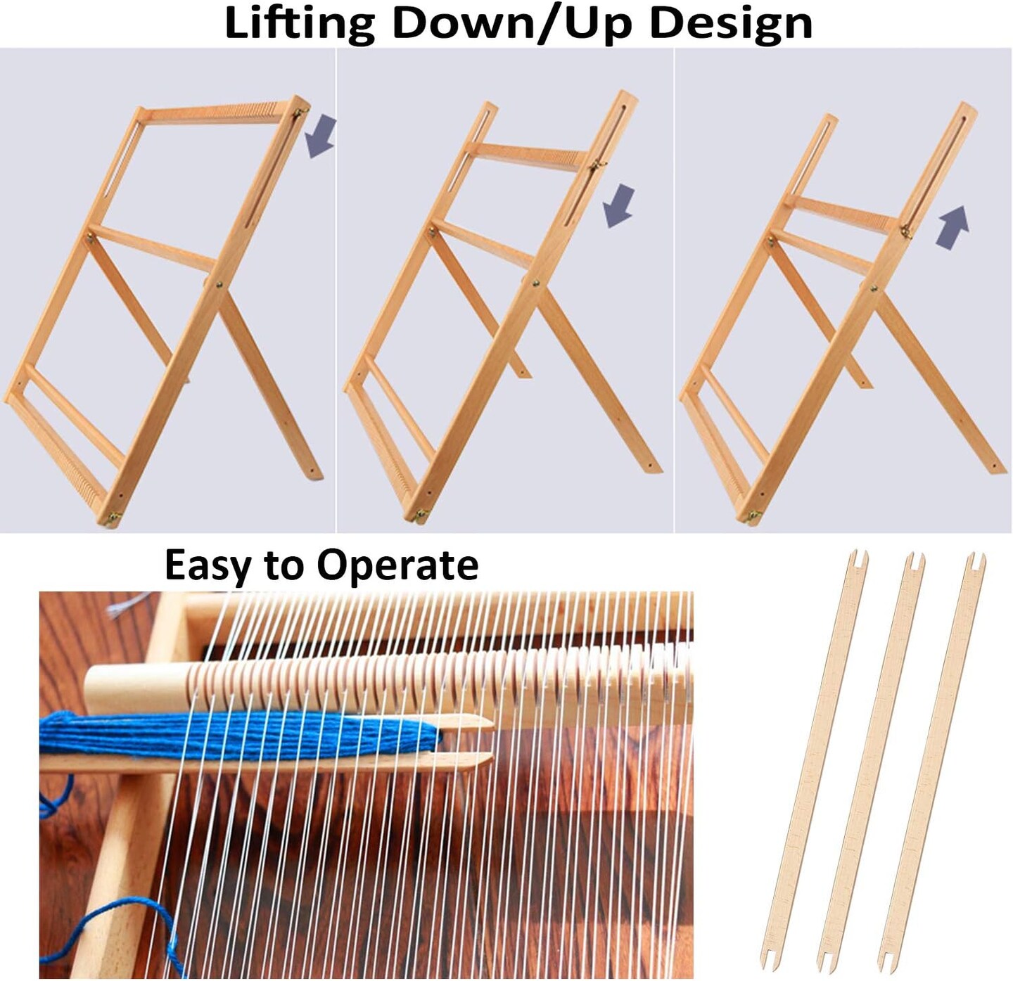 Weaving Loom with Stand Wooden Multi-Craft Weaving Loom Arts & Crafts