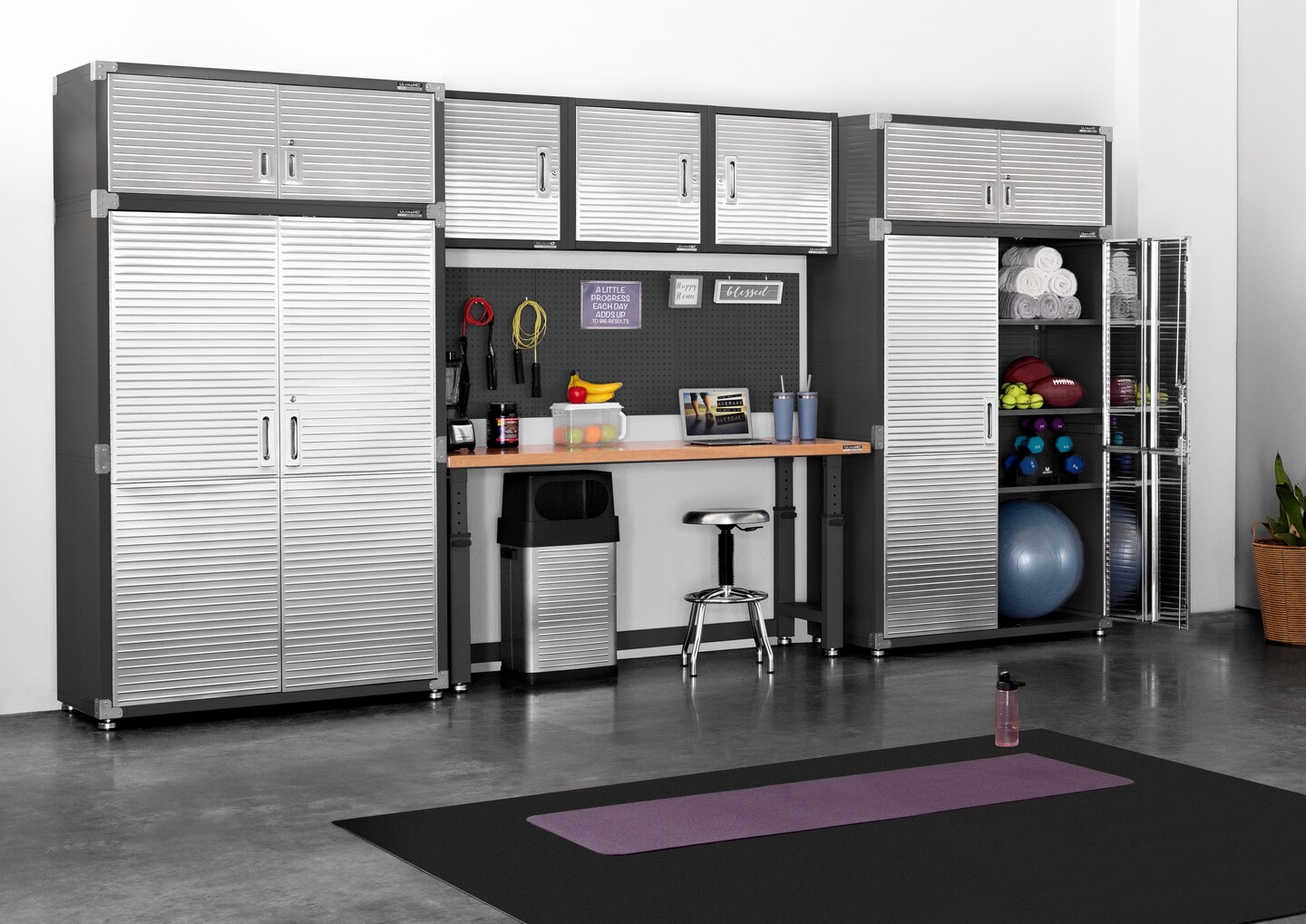 Seville Classics UltraHD Storage Cabinet, 48" W x 24" D x 72" H