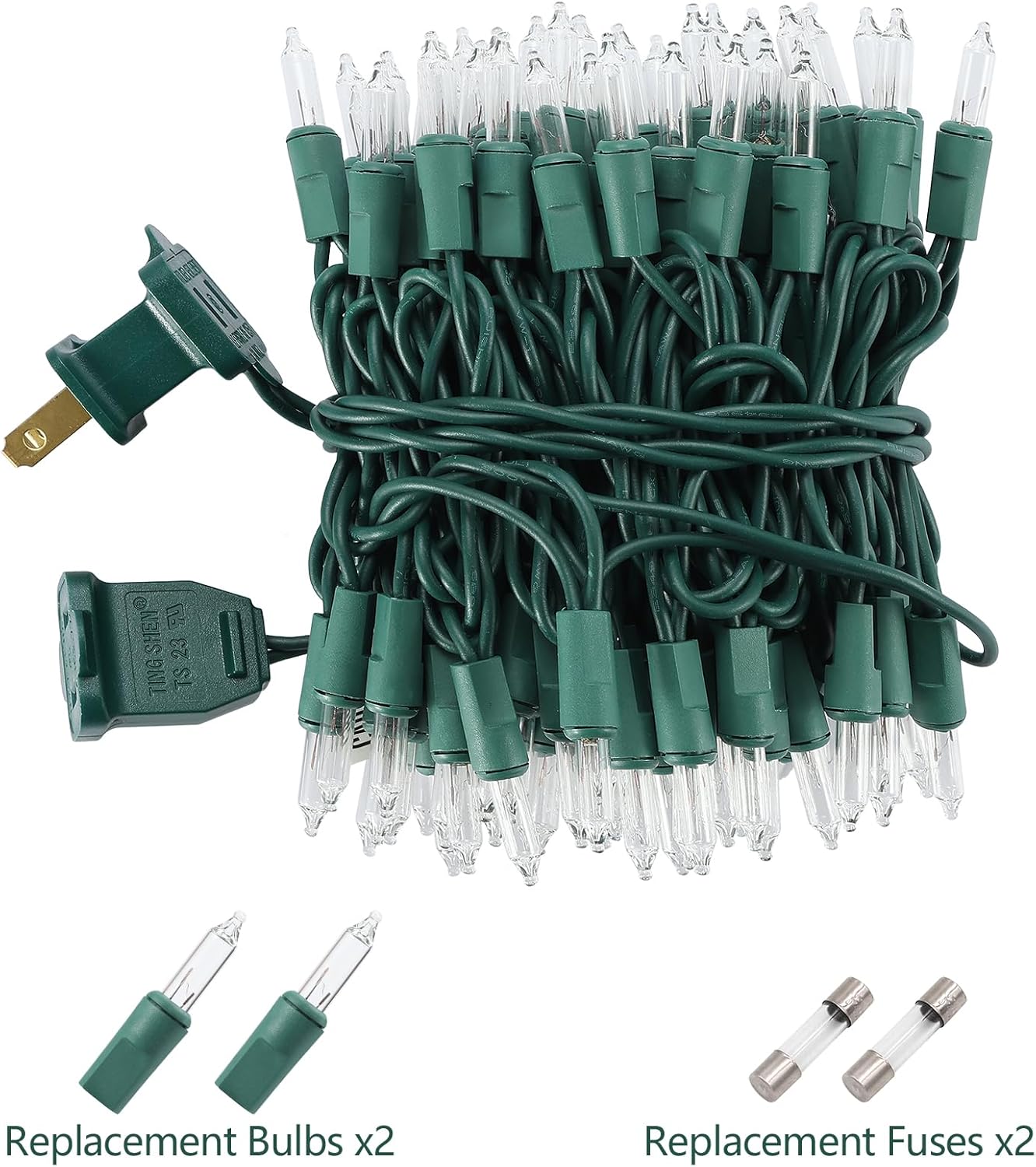 21FT White Christmas String Lights - 100 Count