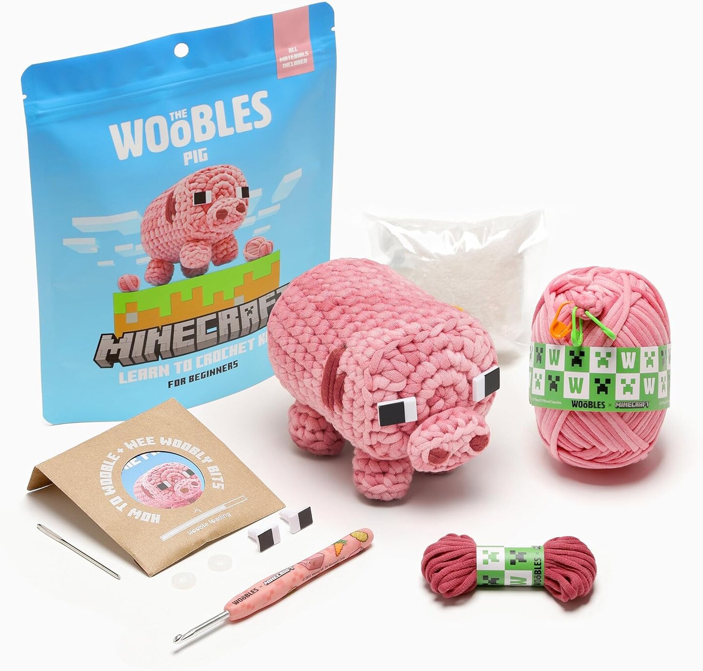 Minecraft Crochet Kit – Beginner Crochet Kit for Adults & Kids