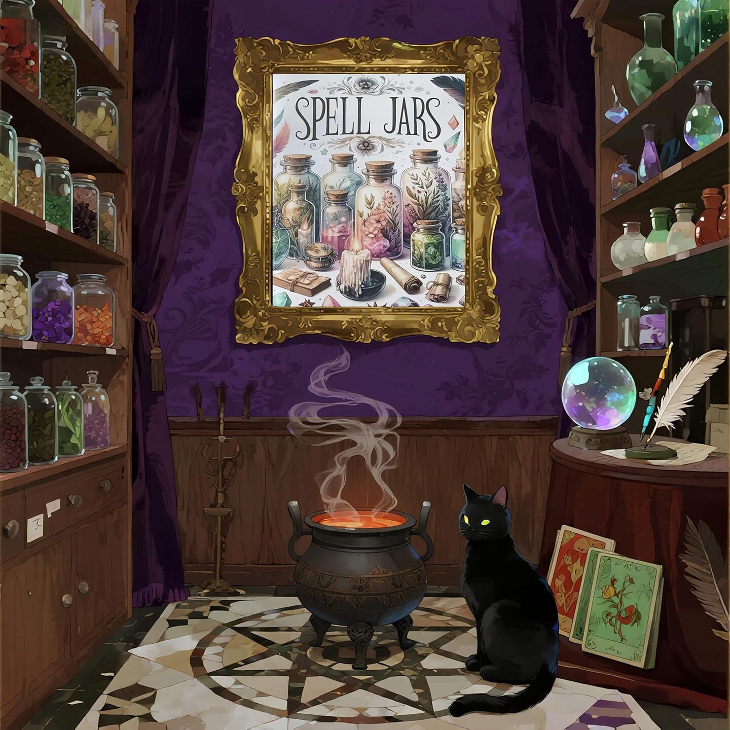 Halloween Spell Jar Diamond Painting Kits - 12x16 Inch