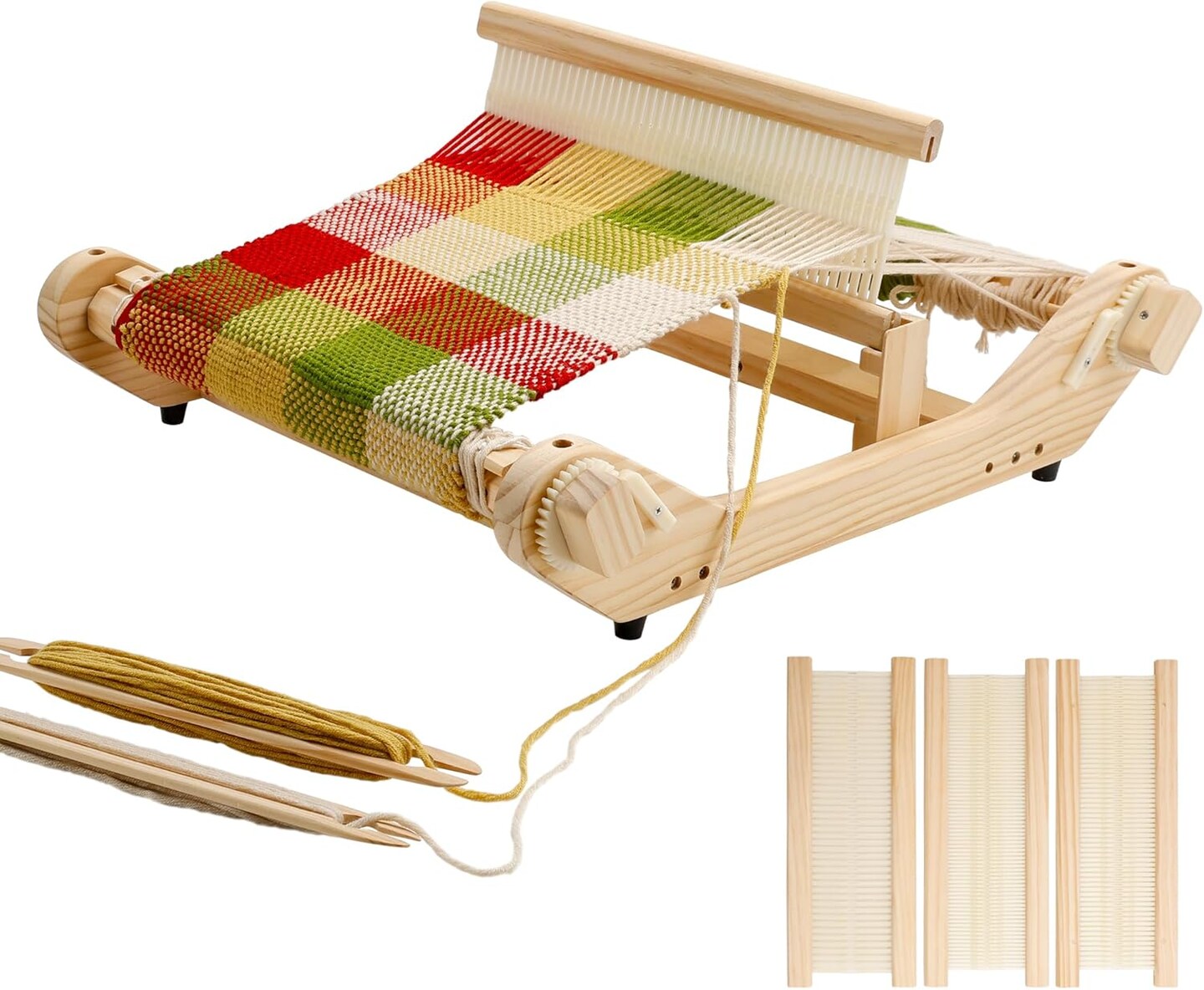 12 Inches Rigid Heddle Loom, Weaving Loom Kit with Shed Stick