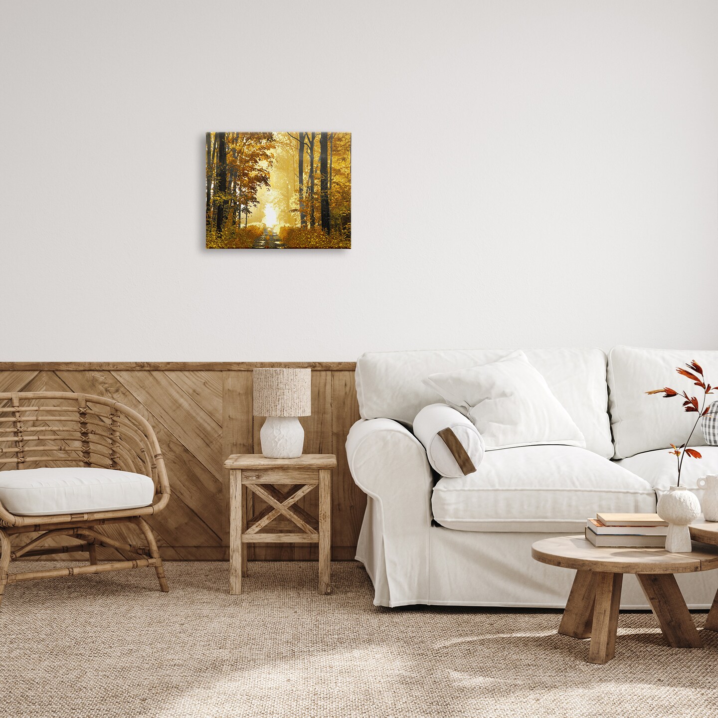 Autumn Path Landscape Canvas Art
